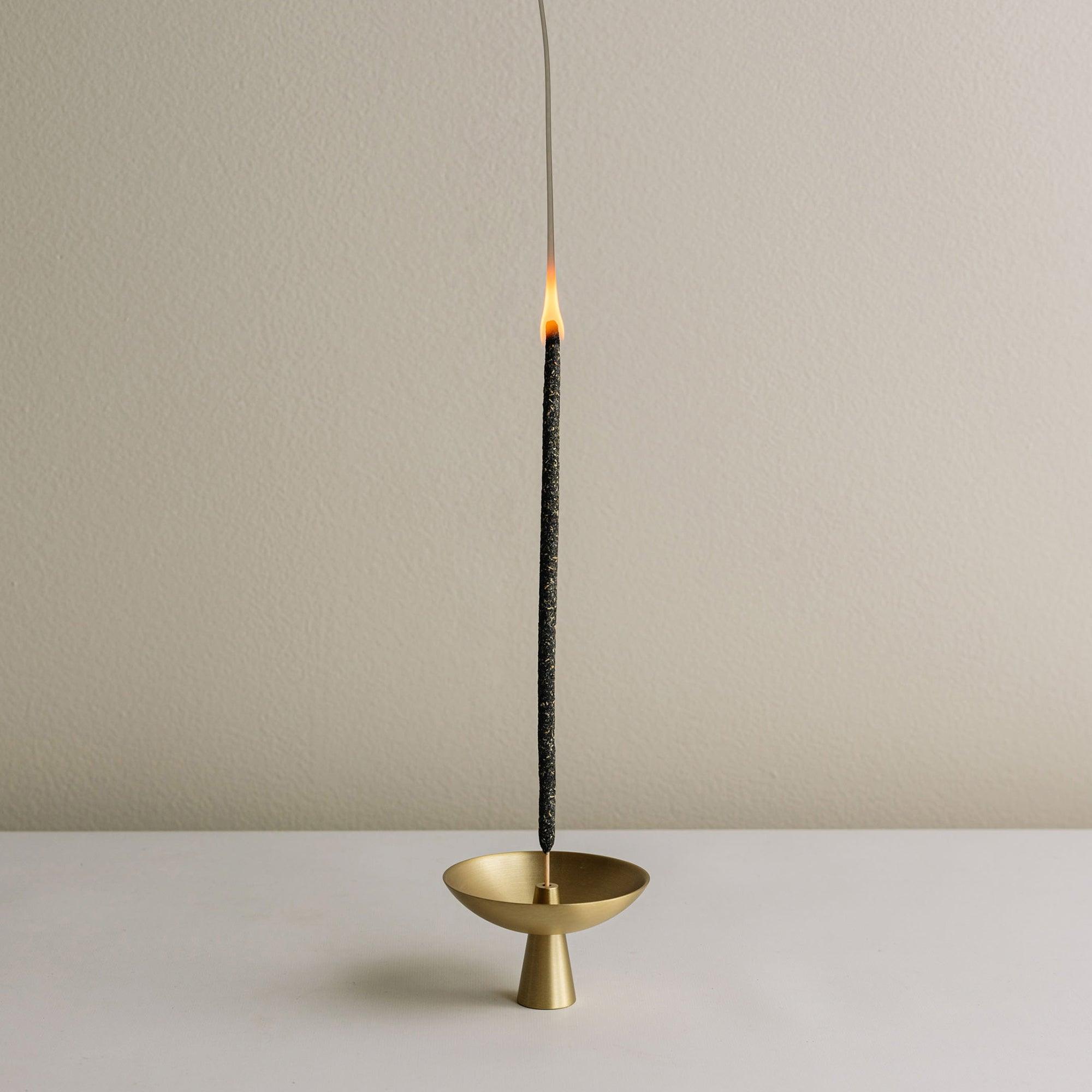 Brass Incense Holder with Ash Catcher CEDAR AND MYRRH
