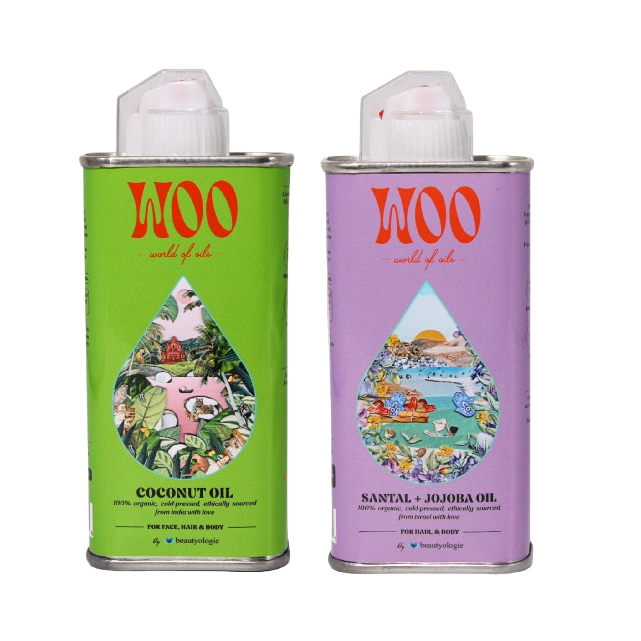 Bundle of 2 Oils, 100% Organic Beautyologie