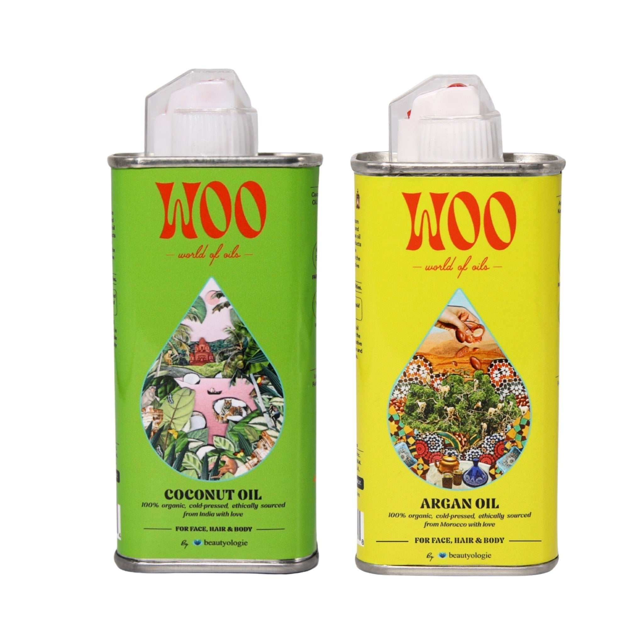 Bundle of 2 Oils, 100% Organic Beautyologie