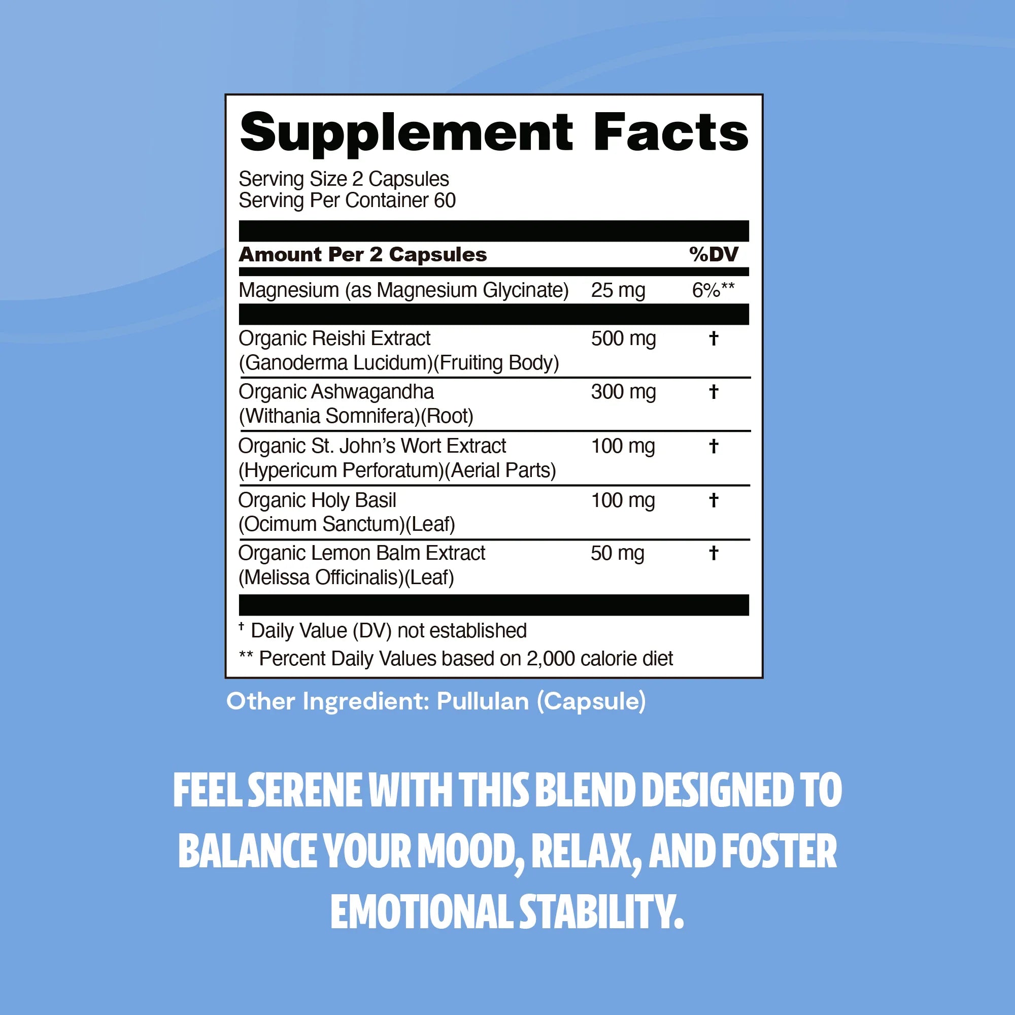 Calm Blend Capsules, 120 count FreshCap Mushrooms