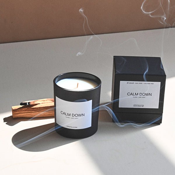 CALM DOWN Duo — Candle & Room Mist CRYSTALS.COM