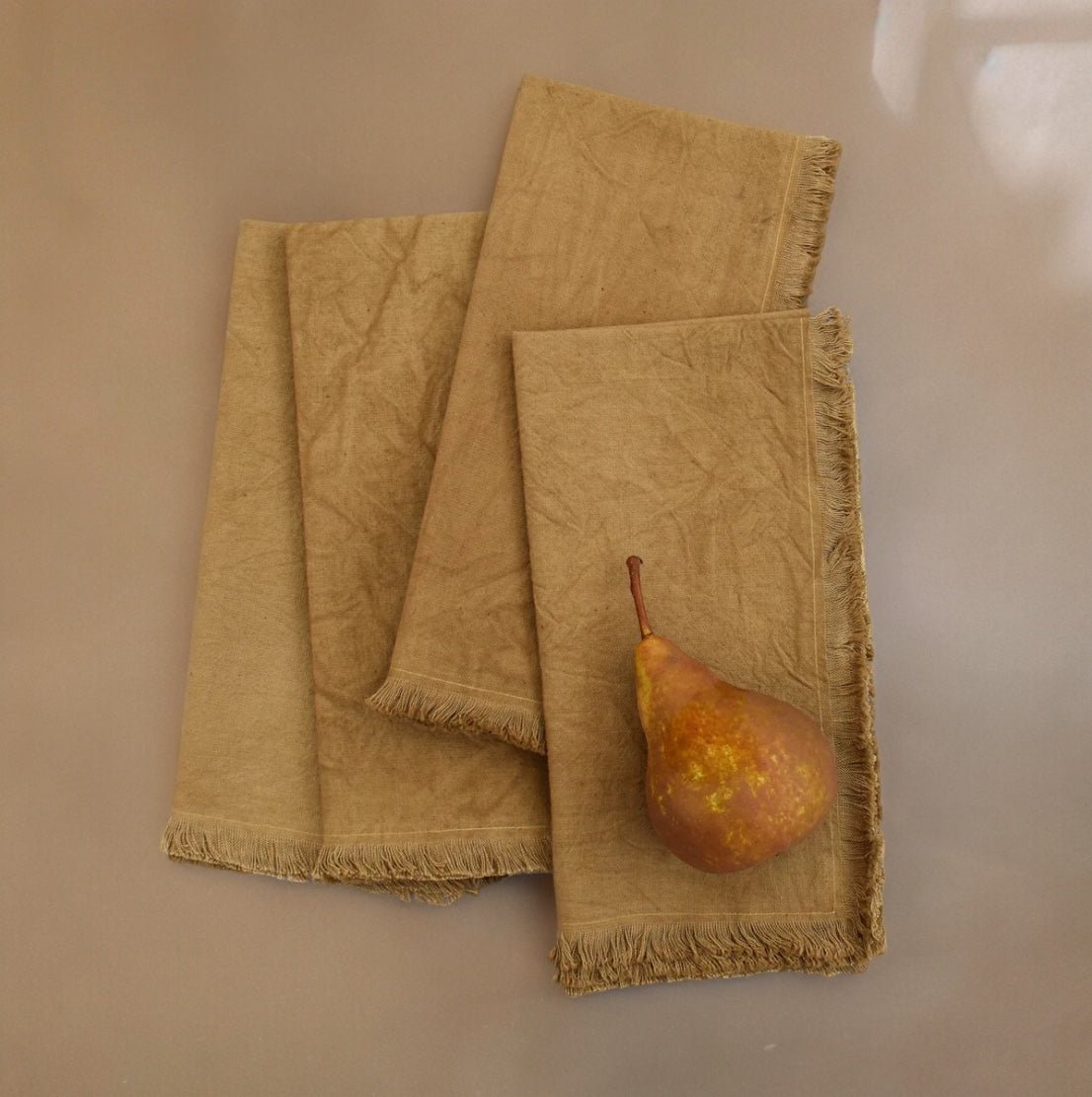 Camel Cotton Napkins (Set of 4) by CECILIADENADIE studio MESO