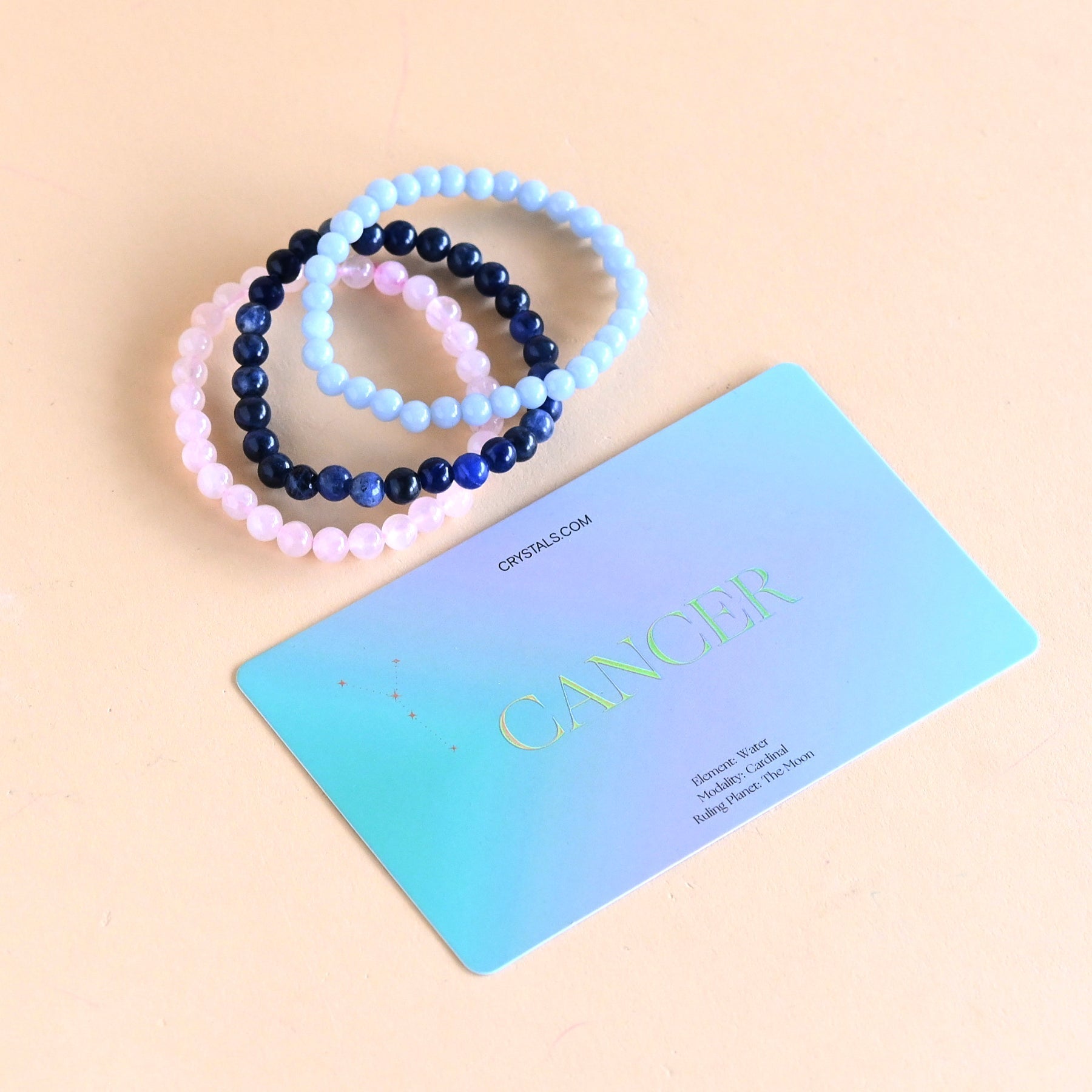 Cancer Bracelet Trio CRYSTALS.COM