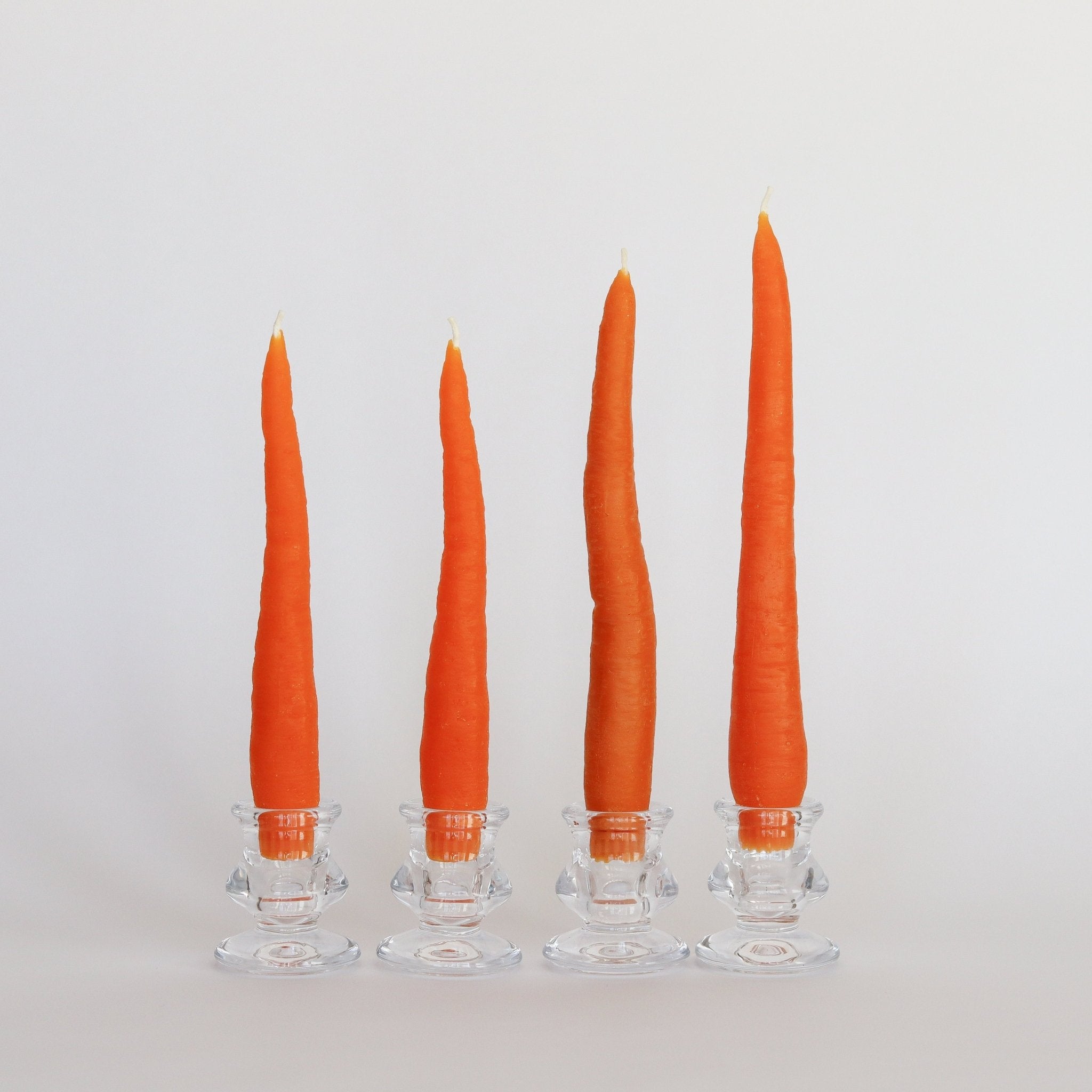 CARROT TAPER BEESWAX CANDLE - SET OF 4 Happy Organics