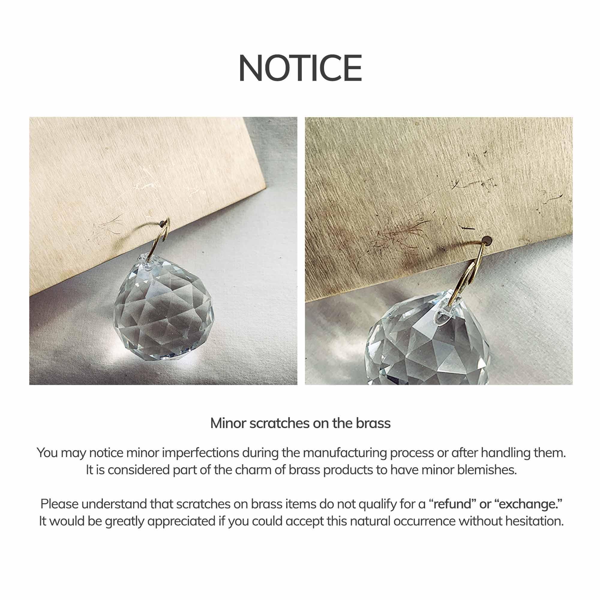 Brass Full Moon and Crystal Suncatcher