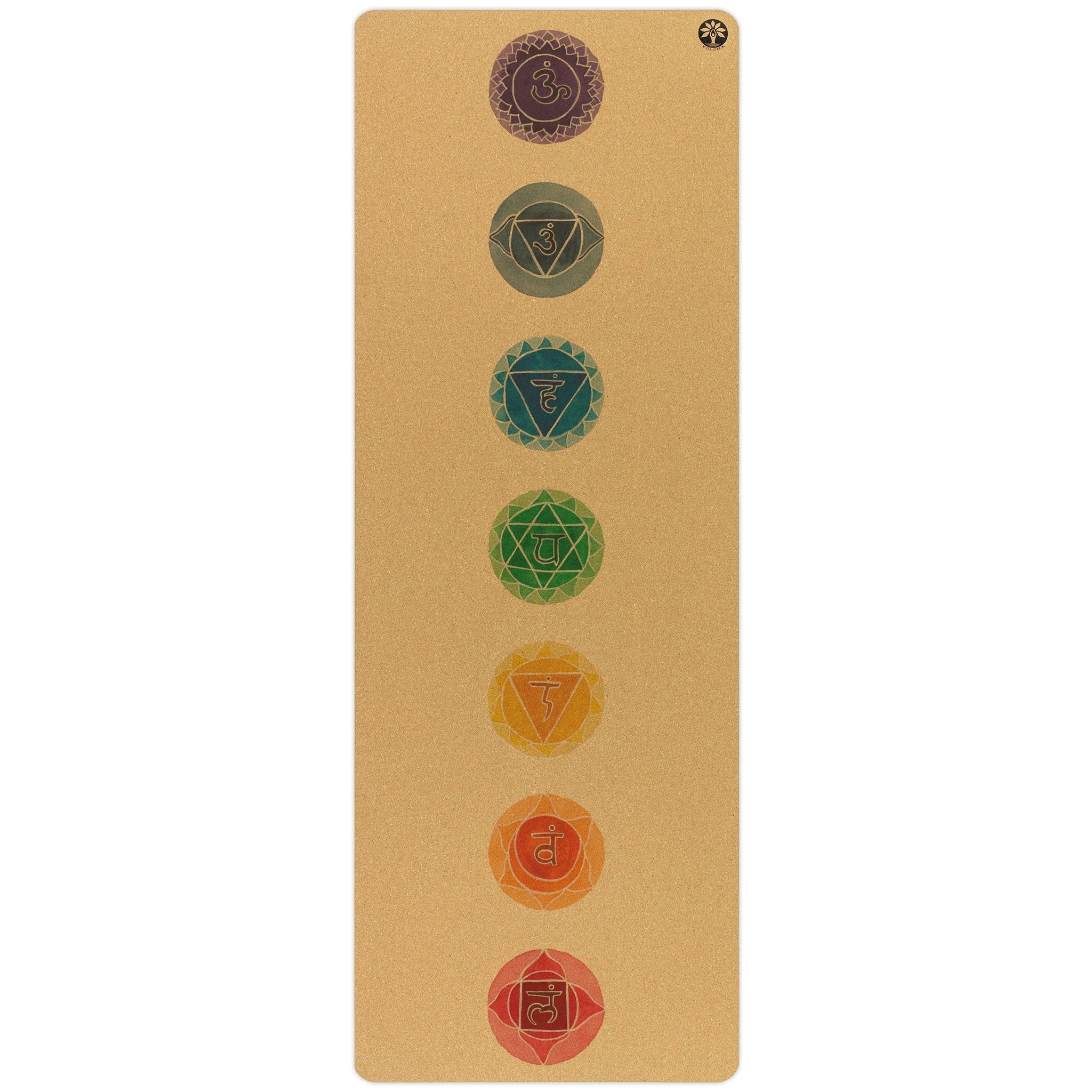 Chakras Aura Cork Yoga Mat Yoloha Yoga