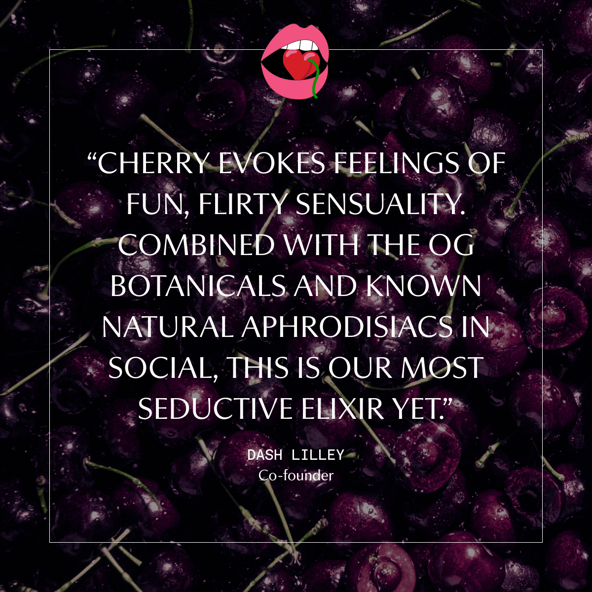 Cherry Love Social XXX • LIMITED EDITION Non - Alcoholic Botanical Elixir Three Spirit US