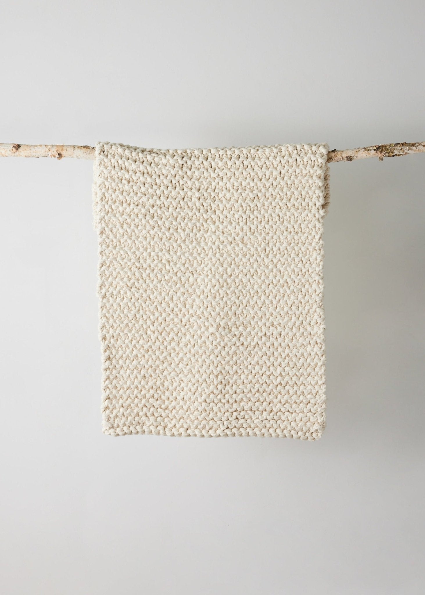 Chunky Ecru Hand - Loomed Mat Kanju Interiors