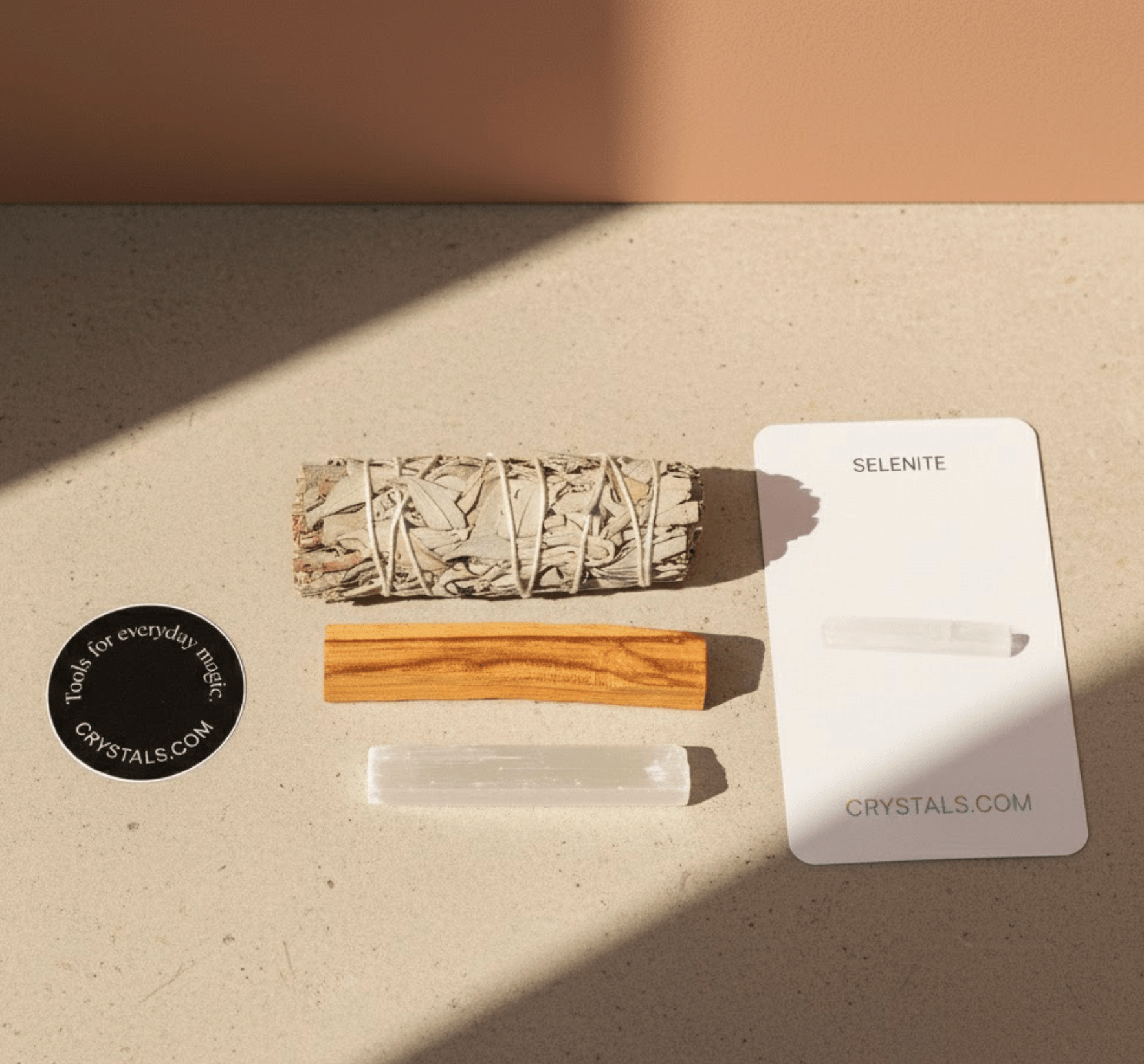 Cleansed Kit - Palo Santo / Sage / Selenite CRYSTALS.COM