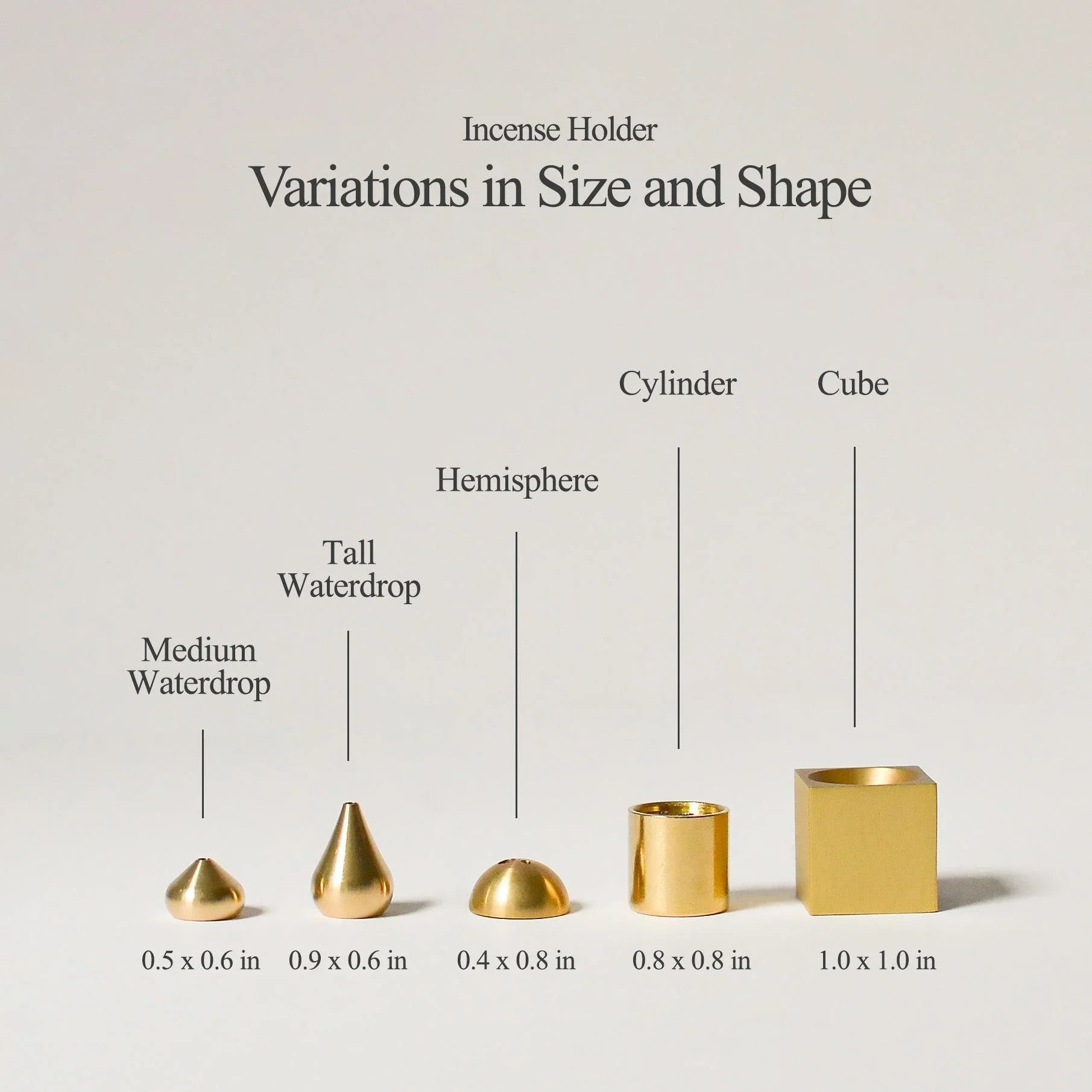 Cubic Brass Incense Holder