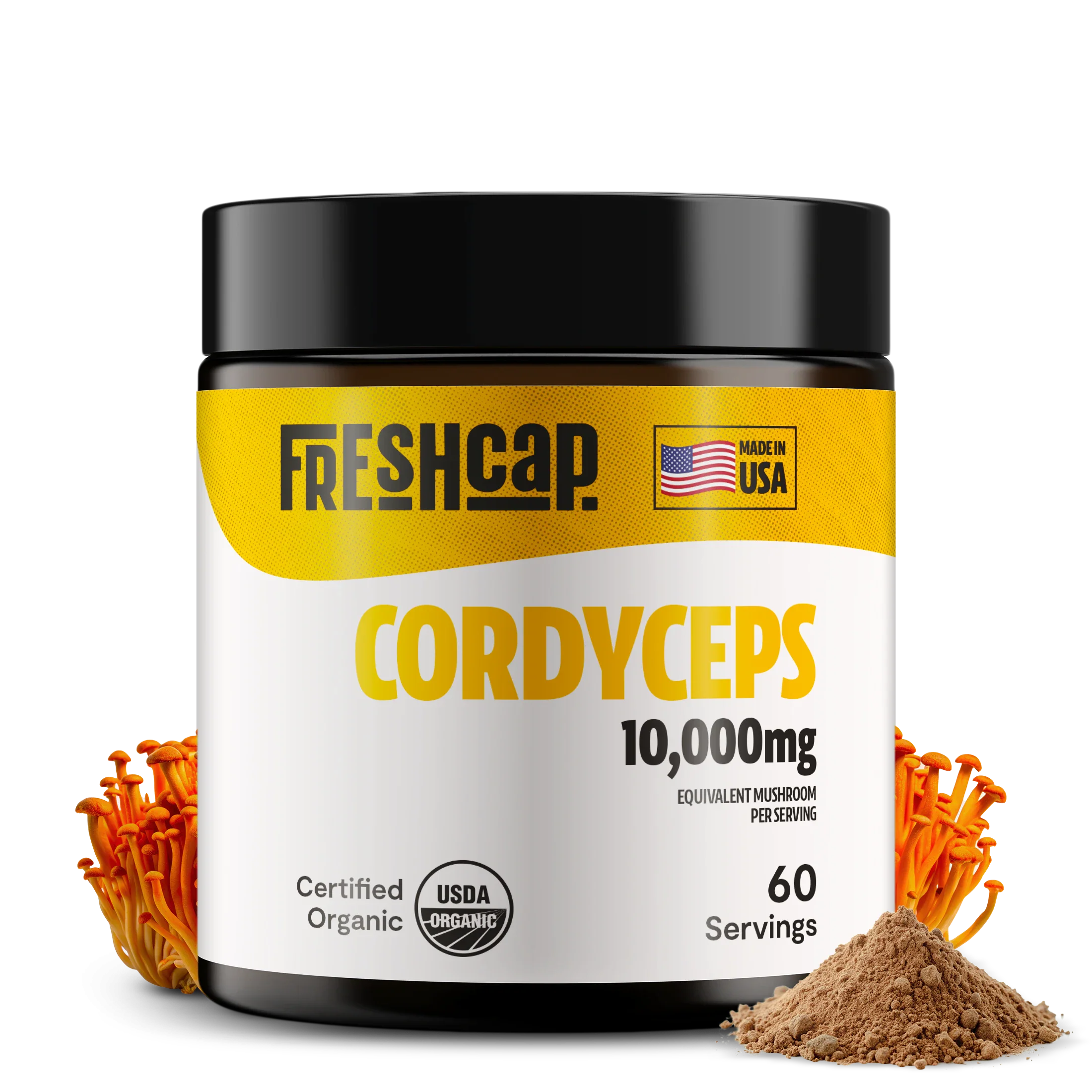 Polvo de extracto de hongo Cordyceps