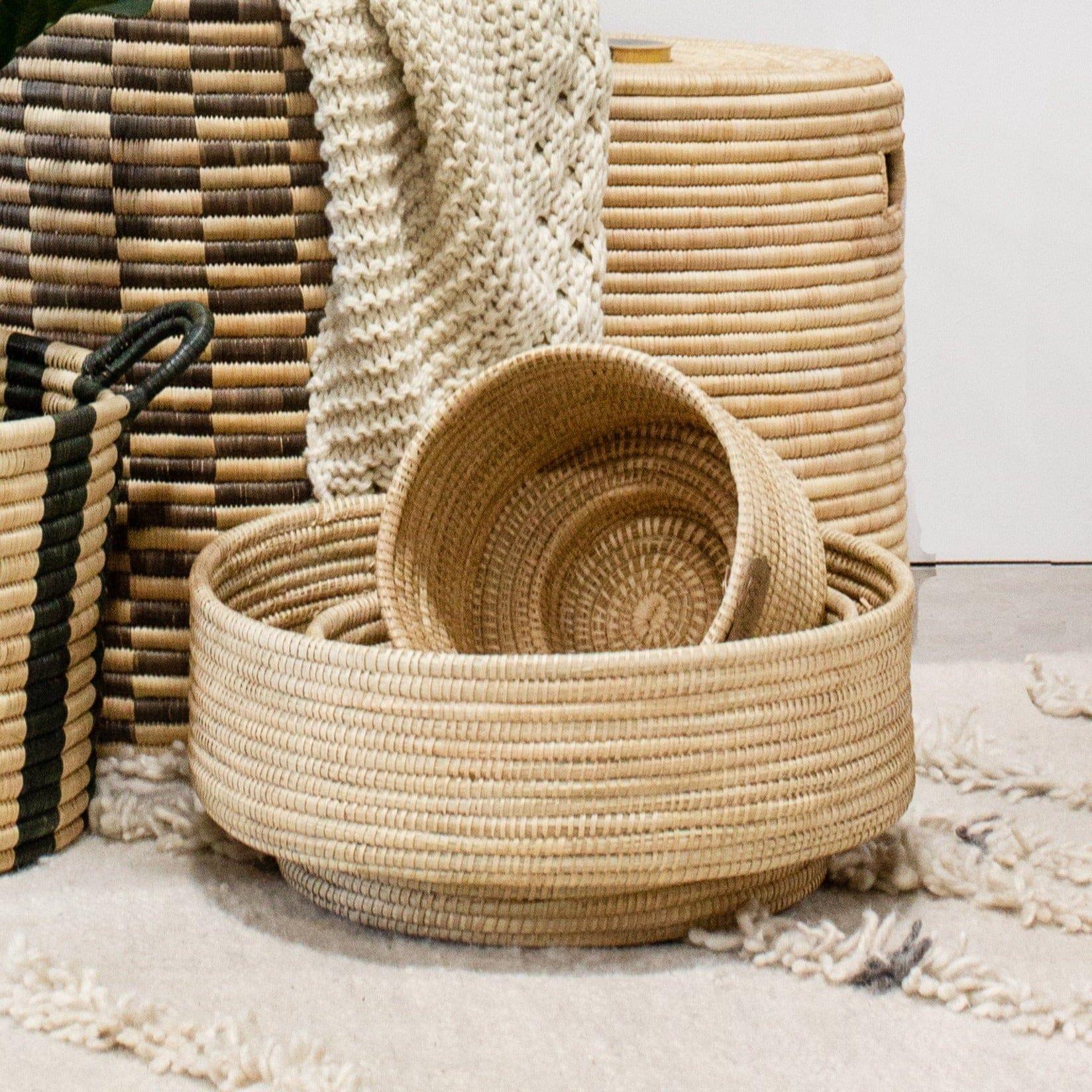 Natural Woven Dengu Basket Kanju Interiors