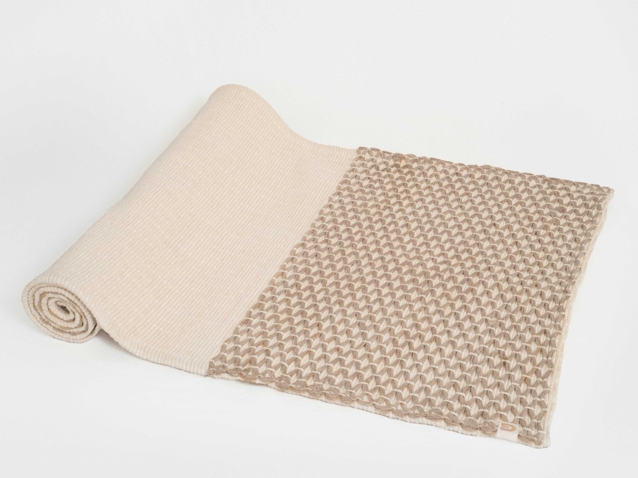 Diamond Yoga Mat - Clay & Cream 7mm okoliving