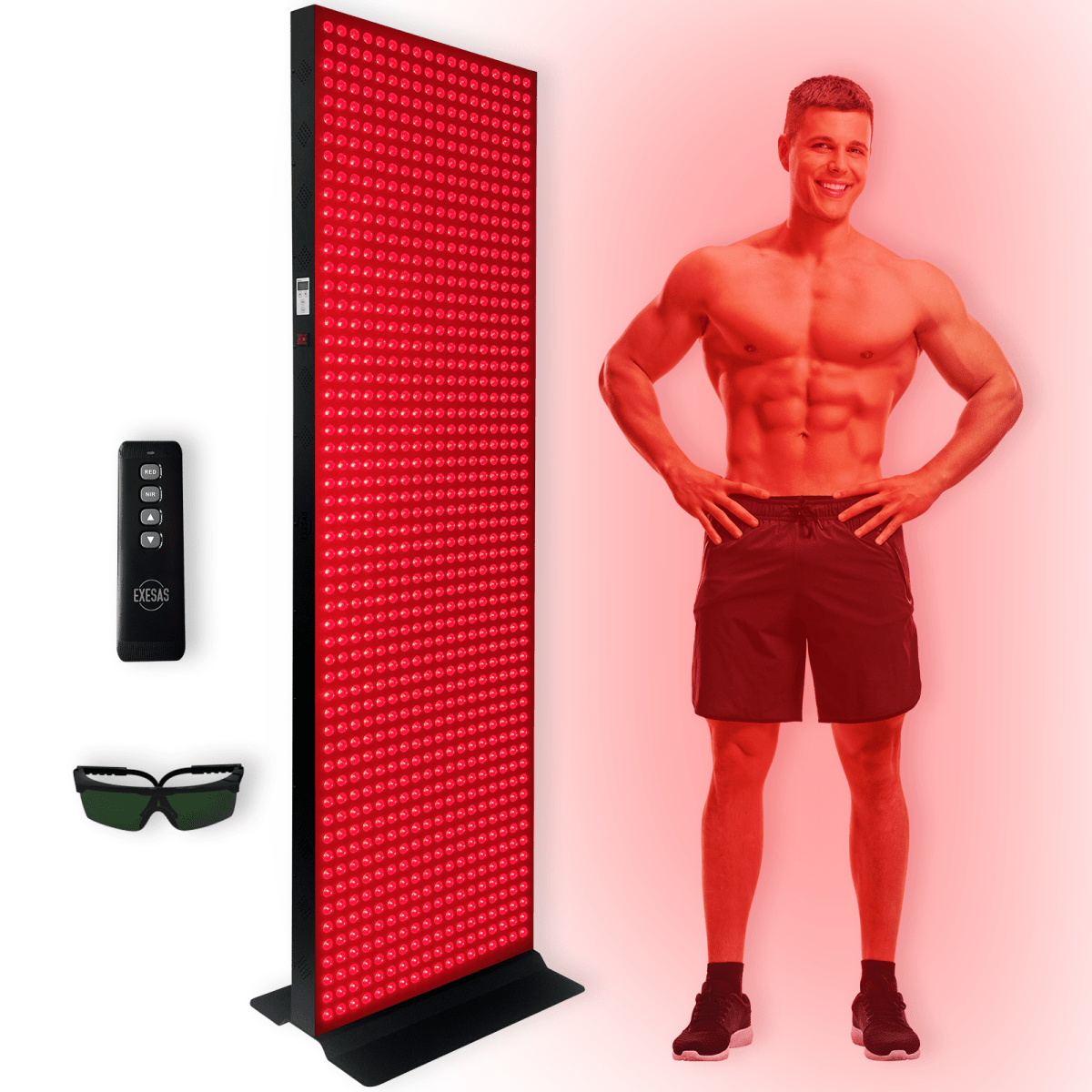 EXESAS 1008 LED, 5040W Dual - Chip, Red Light Therapy Device for Full Body, 4 - Wavelengths Infrared LED Panel for Skin, Weight, Pain, Wellness EXESAS