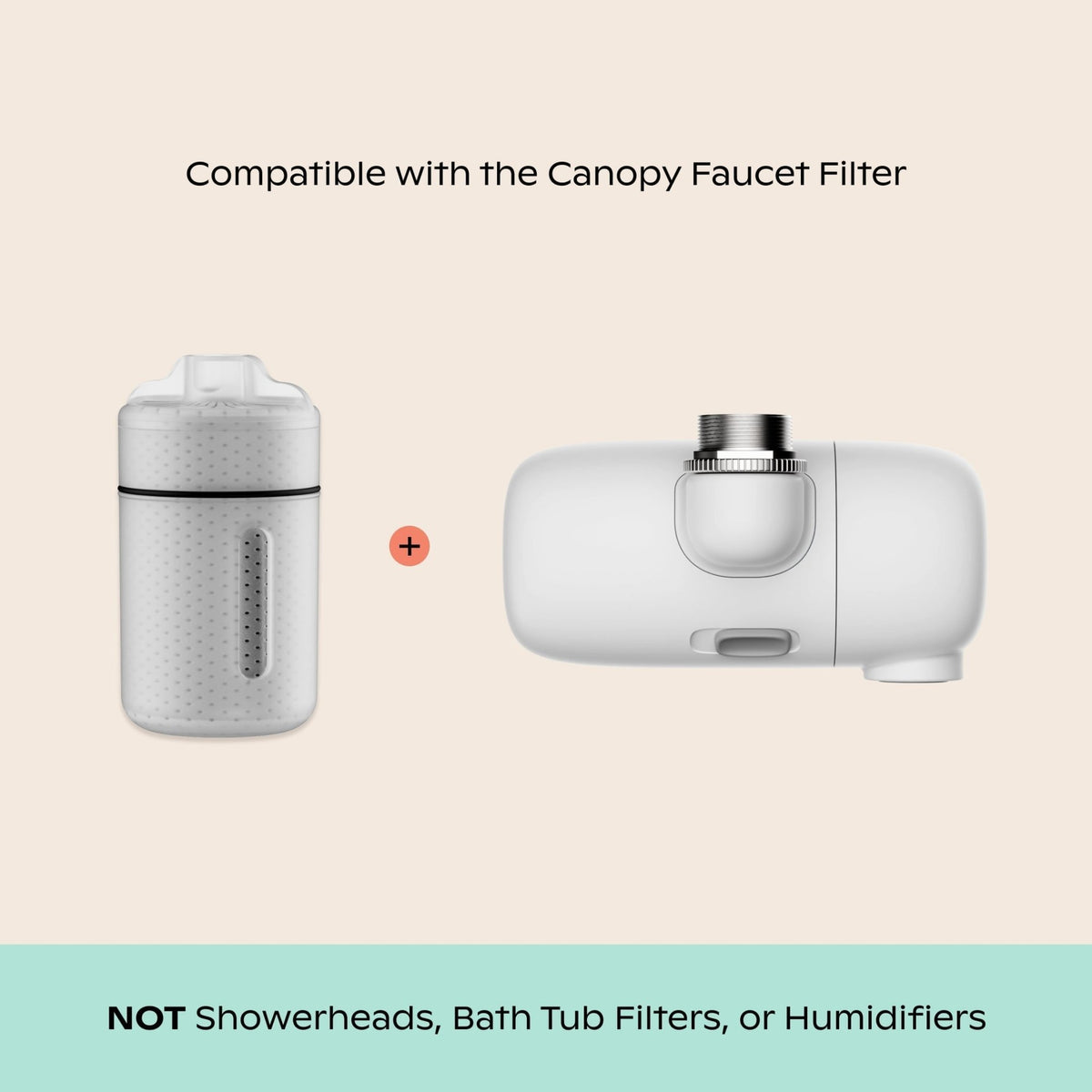 Canopy Faucet Filter Cartridge compatible with the Canopy Faucet Filter, not showerheads, bath tub filters or humidifiers