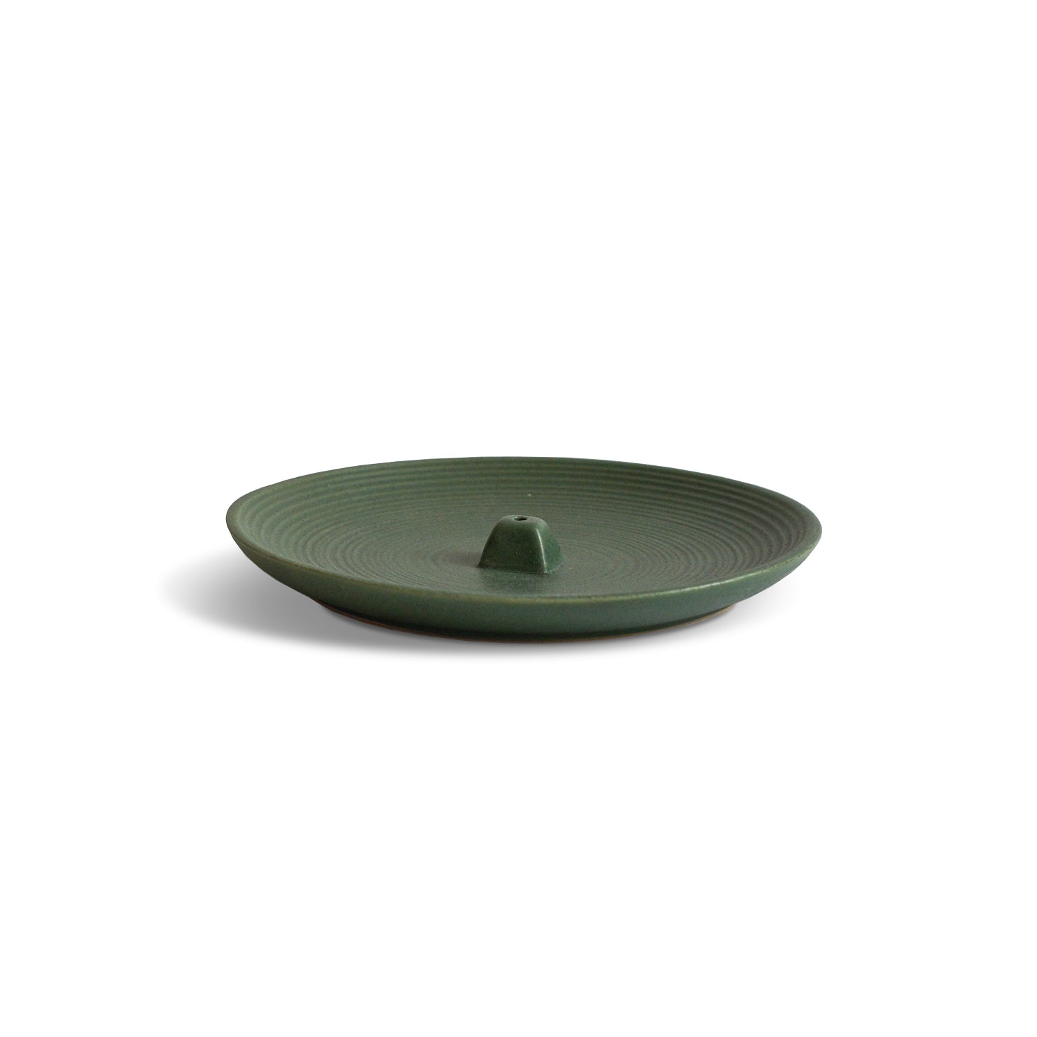 Green Ceramic Incense Holder Plate CEDAR AND MYRRH