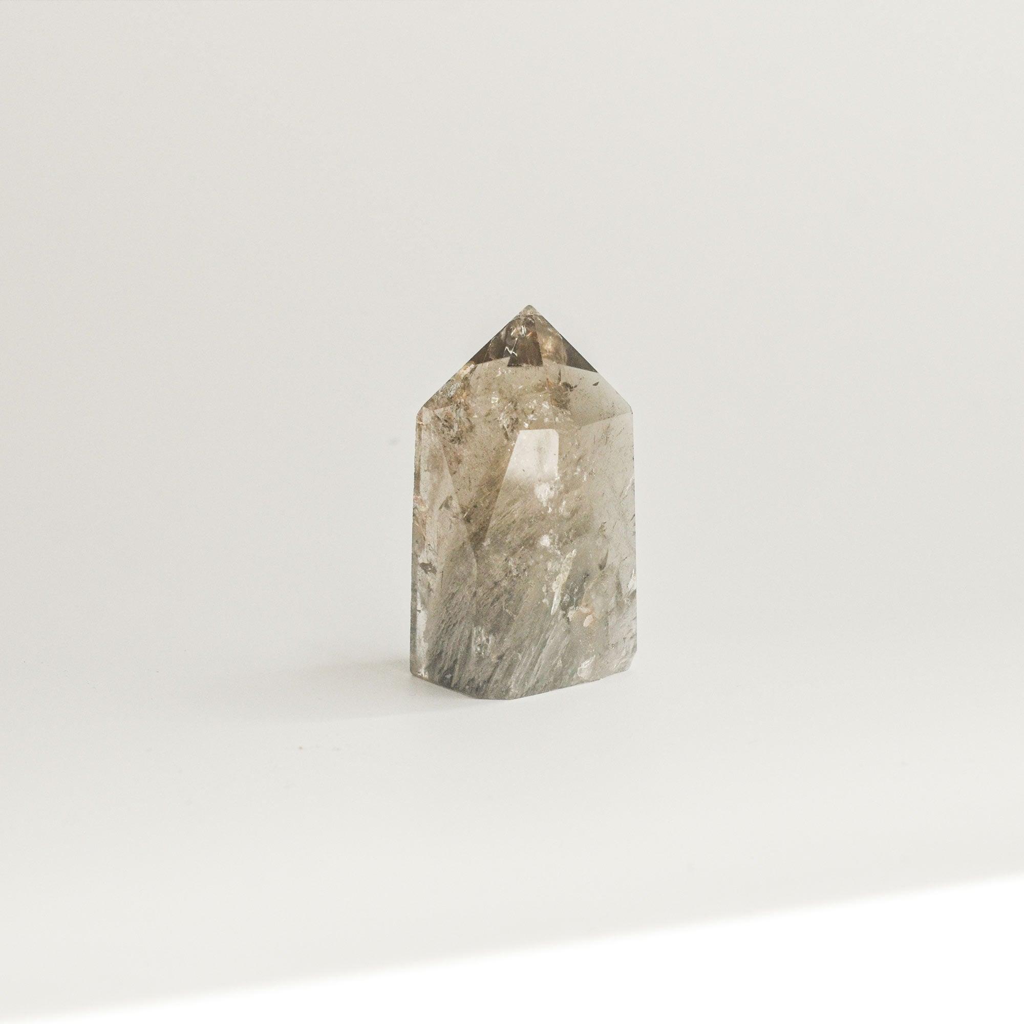 Grey Phantom Quartz Crystal Tower CEDAR AND MYRRH