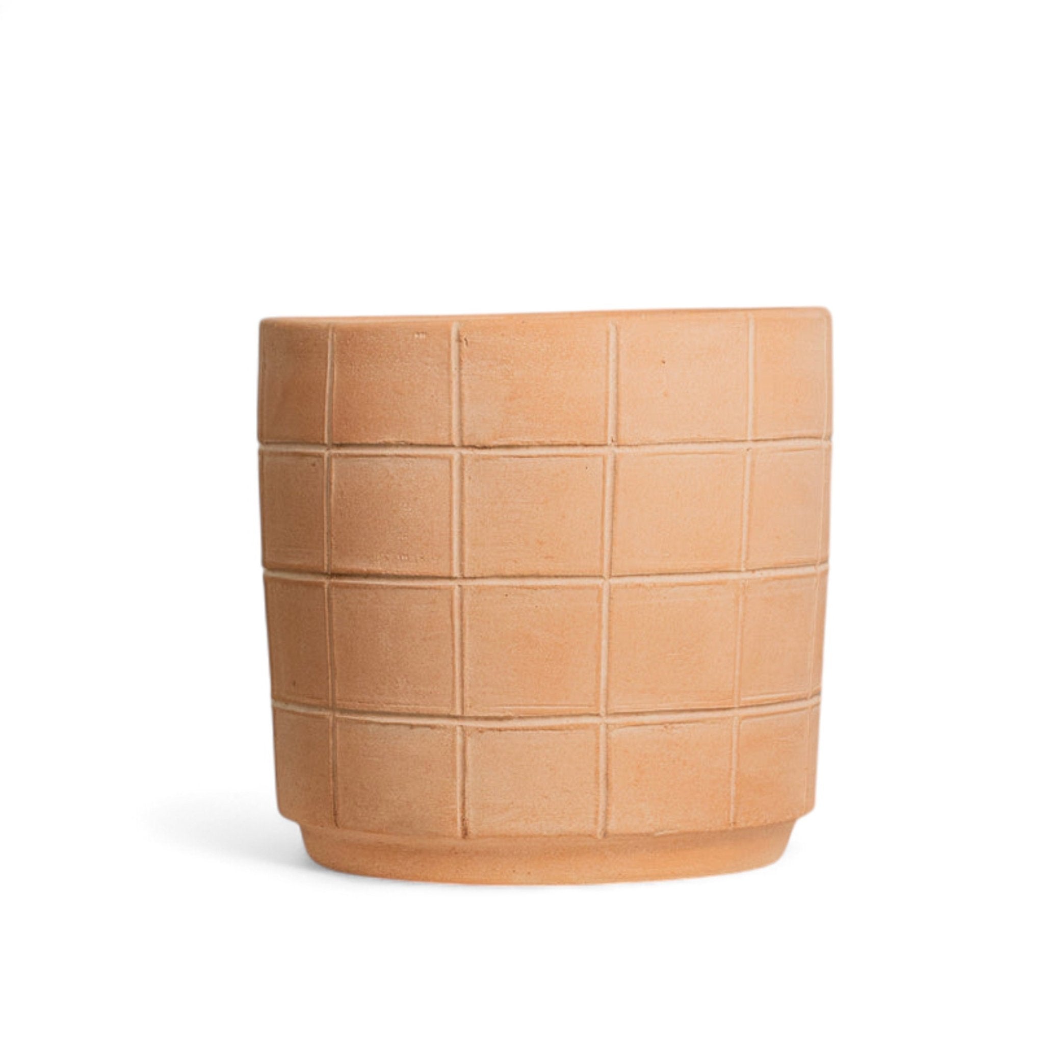 Grid Large Terracotta Planter by MESO MESO