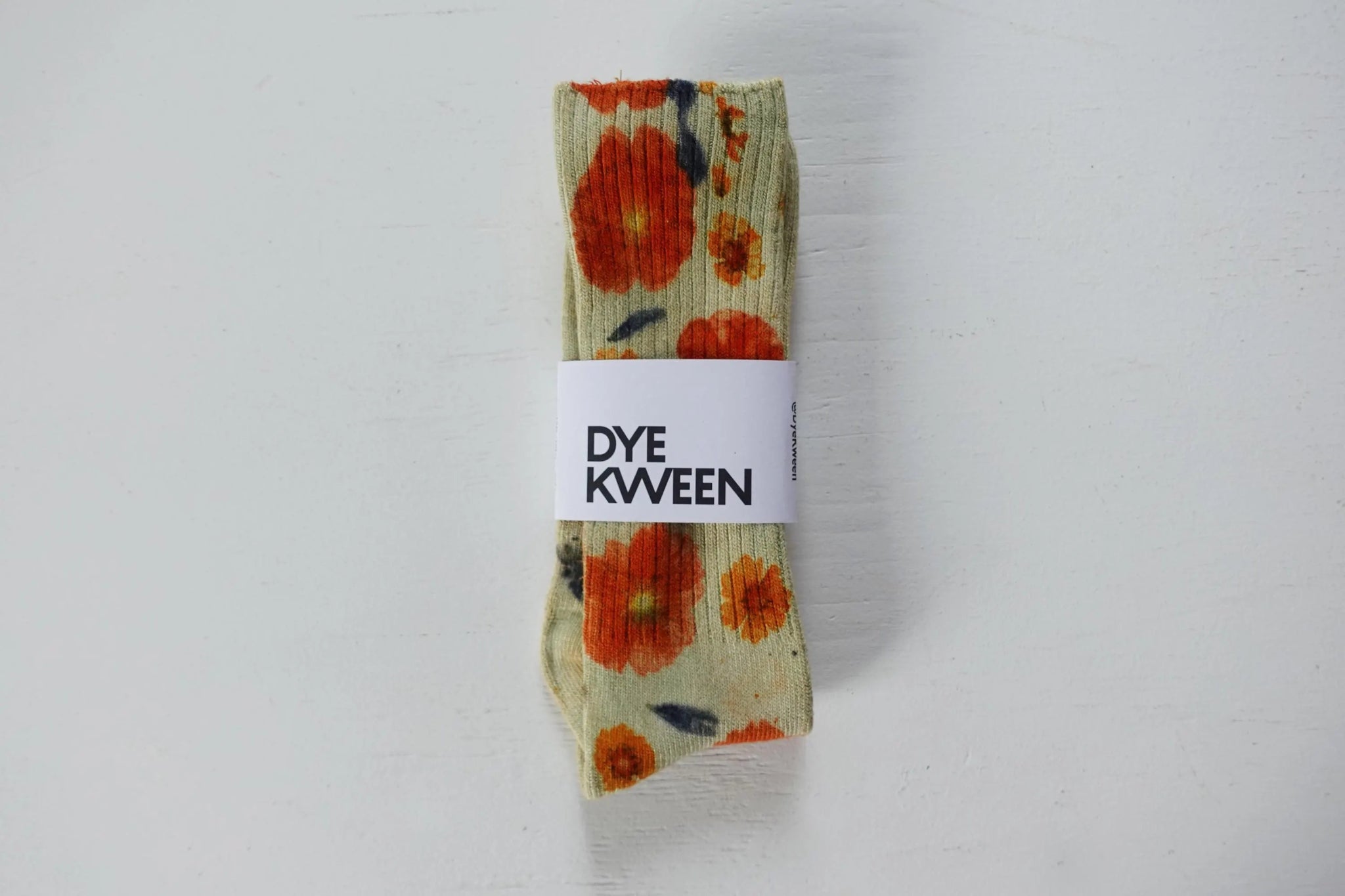 Hand - dyed Color Block Flower Power Socks dyekween