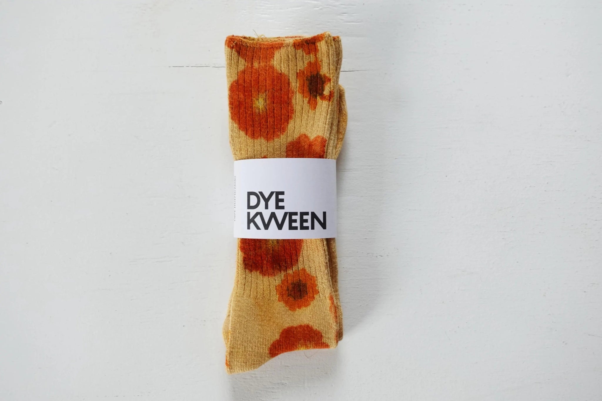 Hand - dyed Color Block Flower Power Socks dyekween