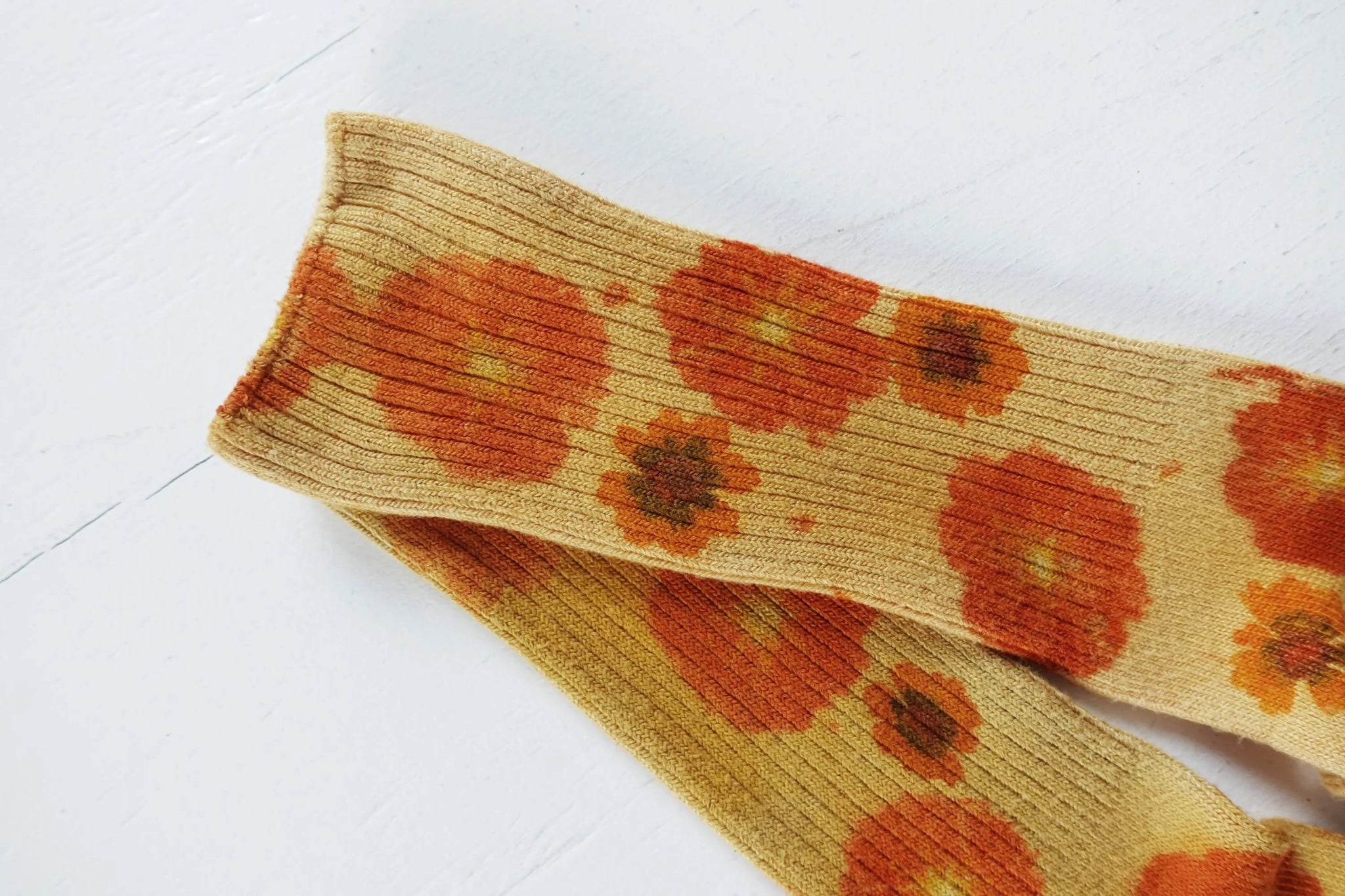 Hand - dyed Color Block Flower Power Socks dyekween