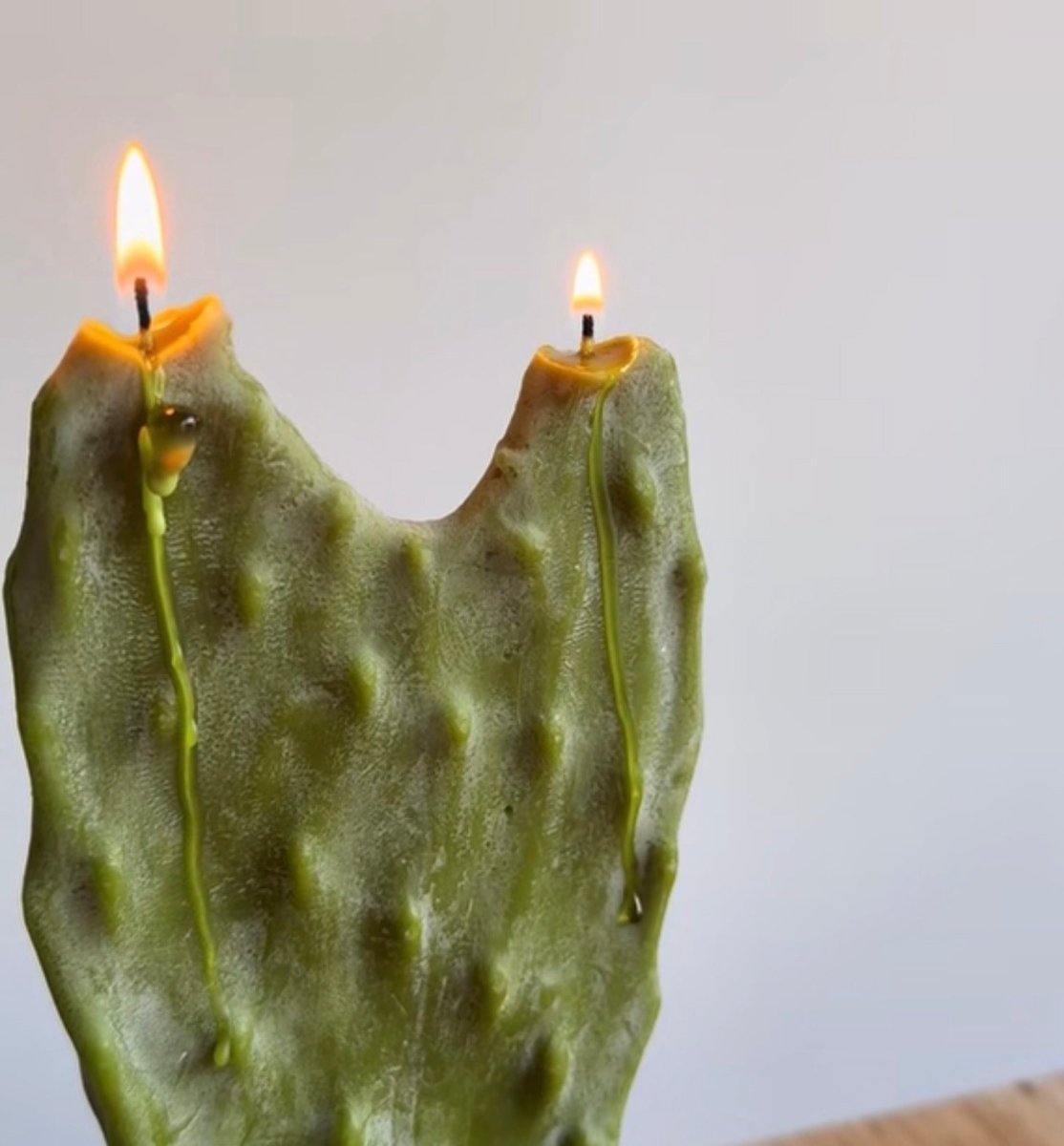 Heart Nopal Cactus Beeswax Candle Happy Organics