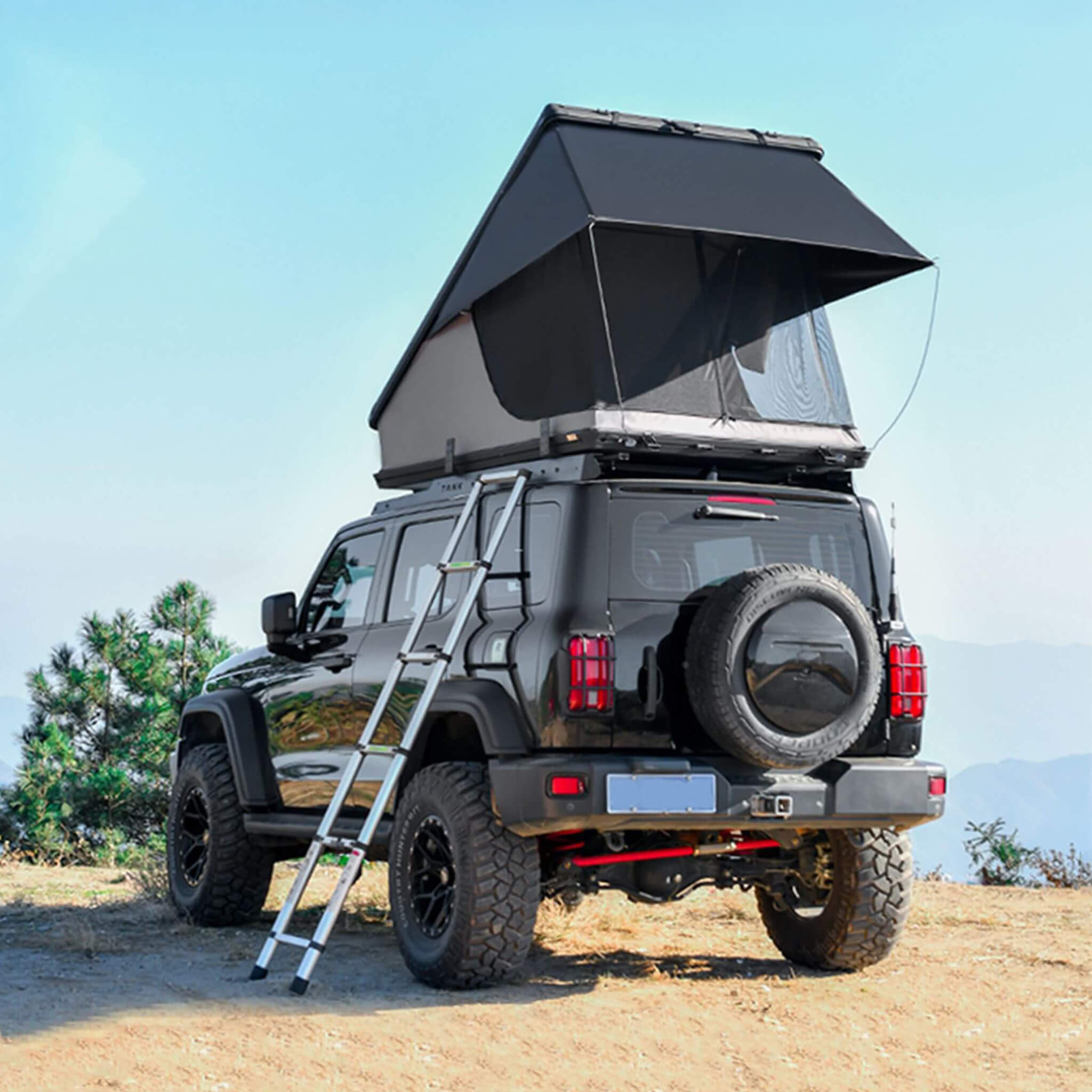 Heavy Duty 2 - 3 Person Hardshell Rooftop Tent With Ladder (SAK93120) SAKSBY WHOLESALE