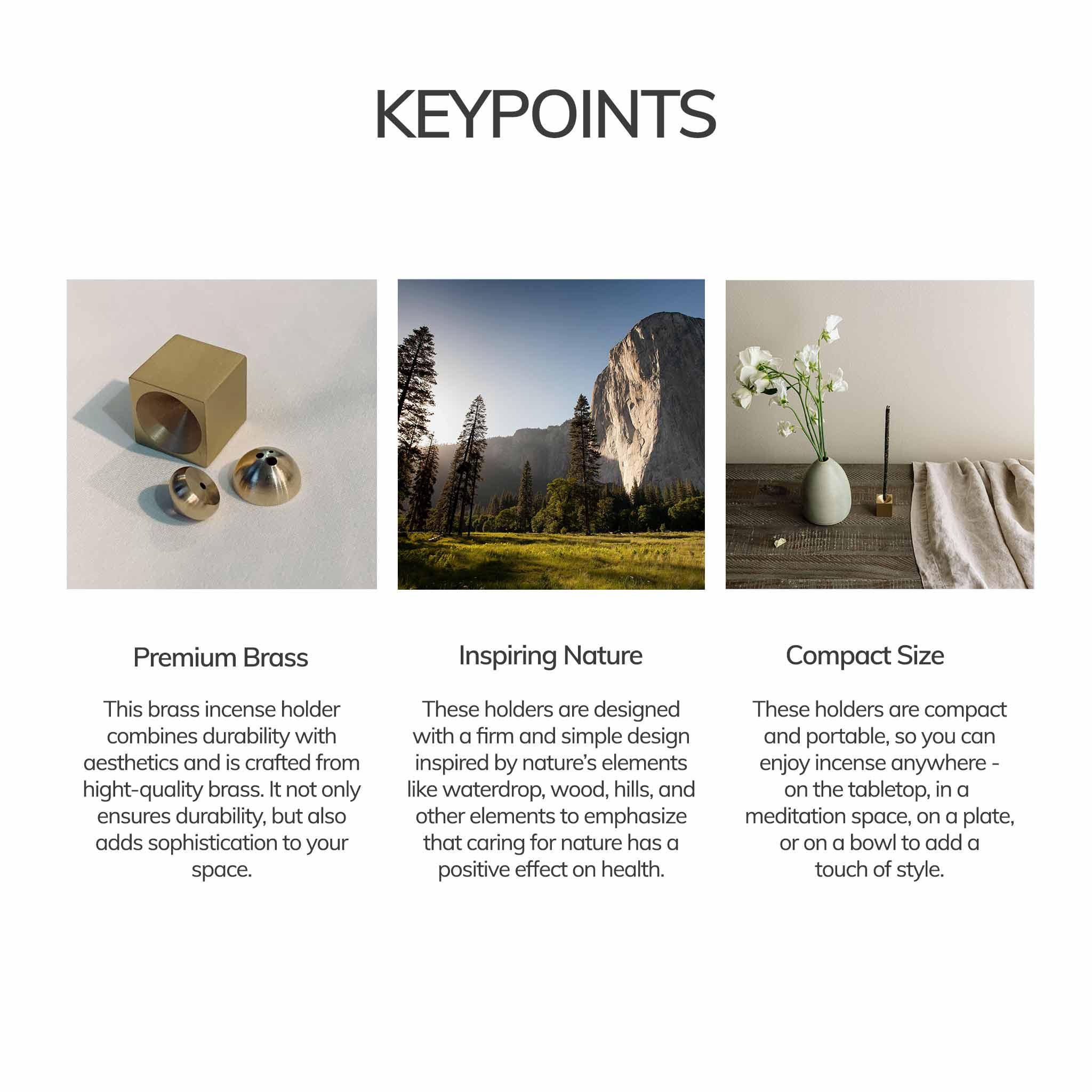 Hemisphere Brass Incense Holder CEDAR AND MYRRH