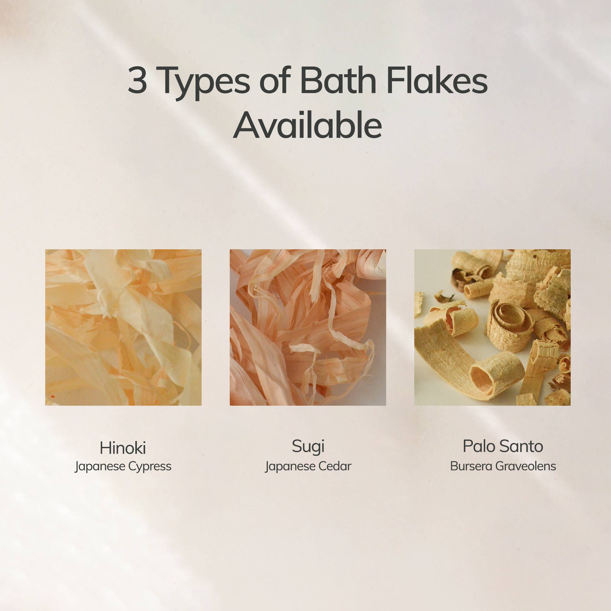 Hinoki Japanese Cypress Bath Flakes CEDAR AND MYRRH