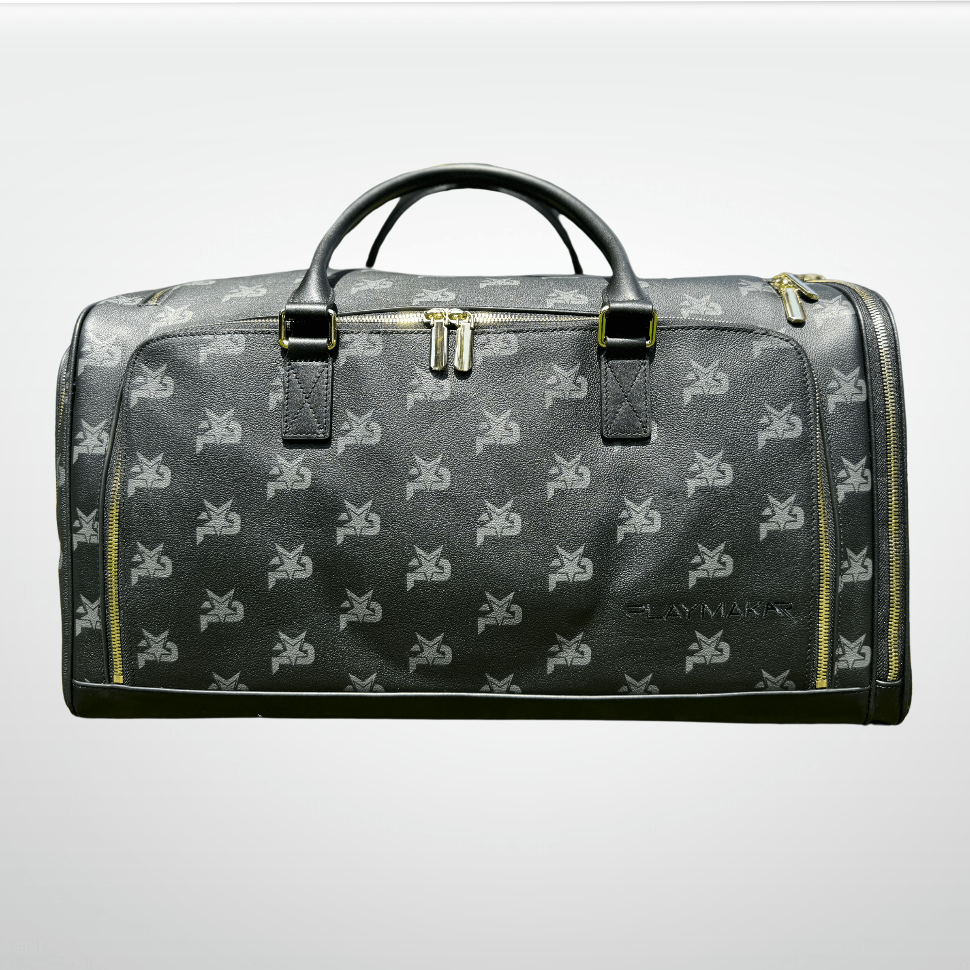 I AM - Leather Monogram Training Duffel Bag, Black iReliev