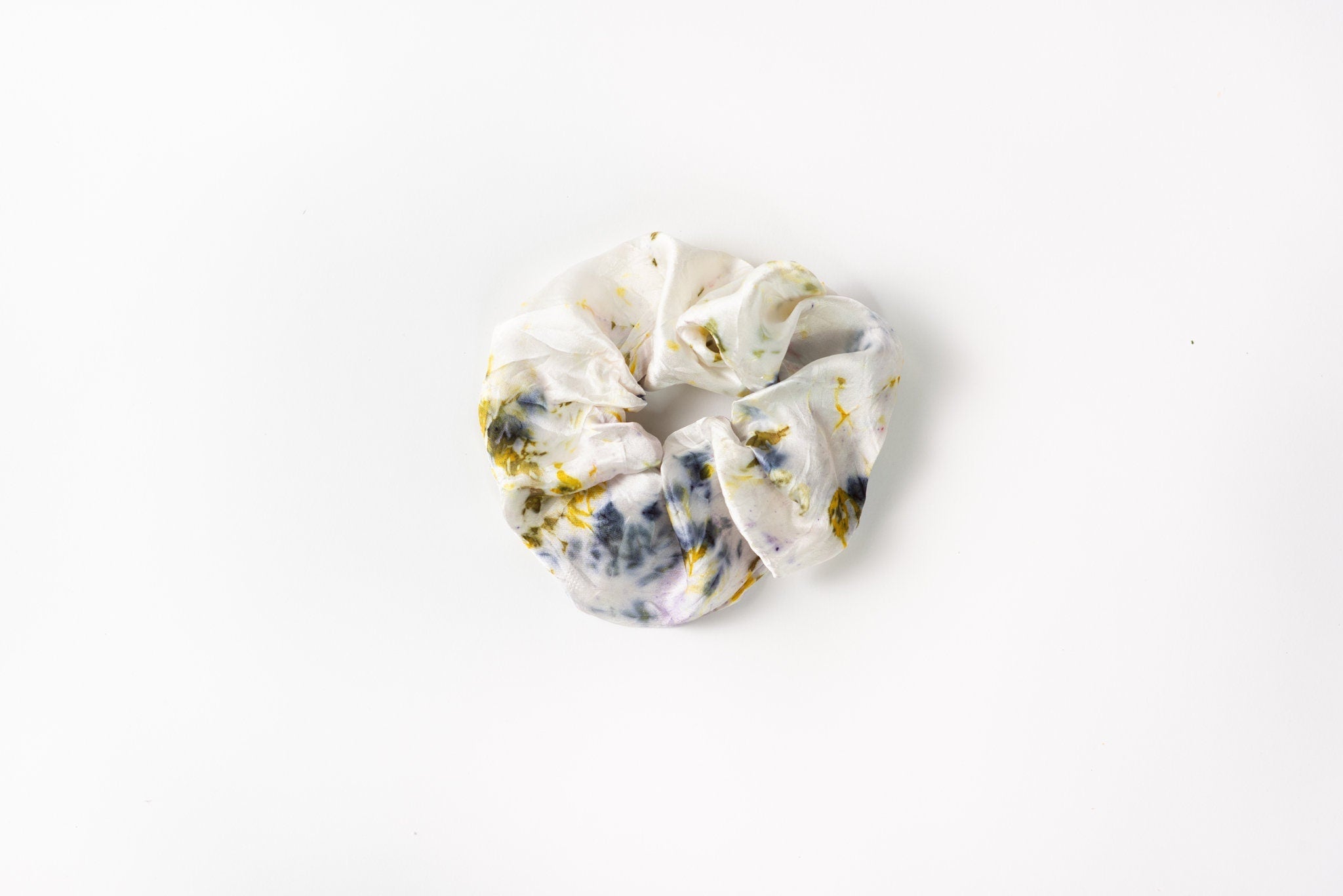 Botanically Dyed Silk Hair Scrunchie