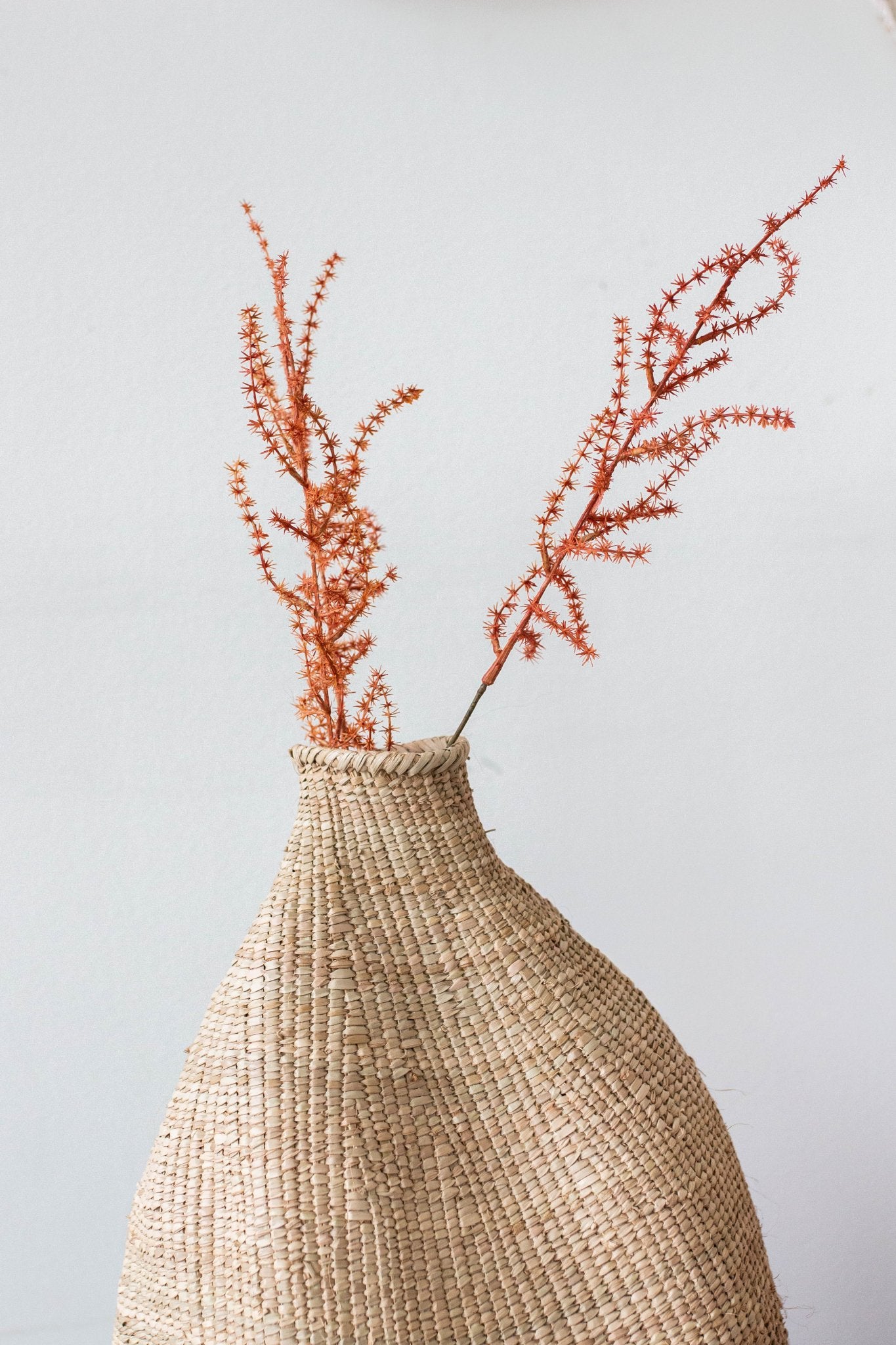 Ilala Garlic Gourd Handwoven African Basket Kanju Interiors