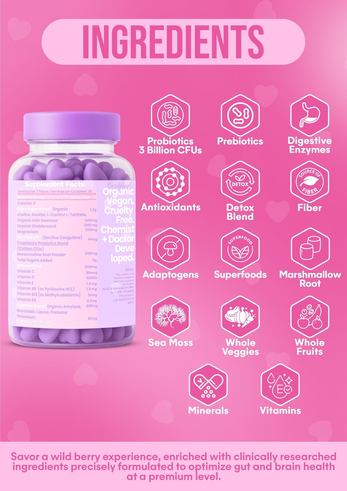 It Girl Gut Glow Up - Inside, Out. It Girl Vitamins