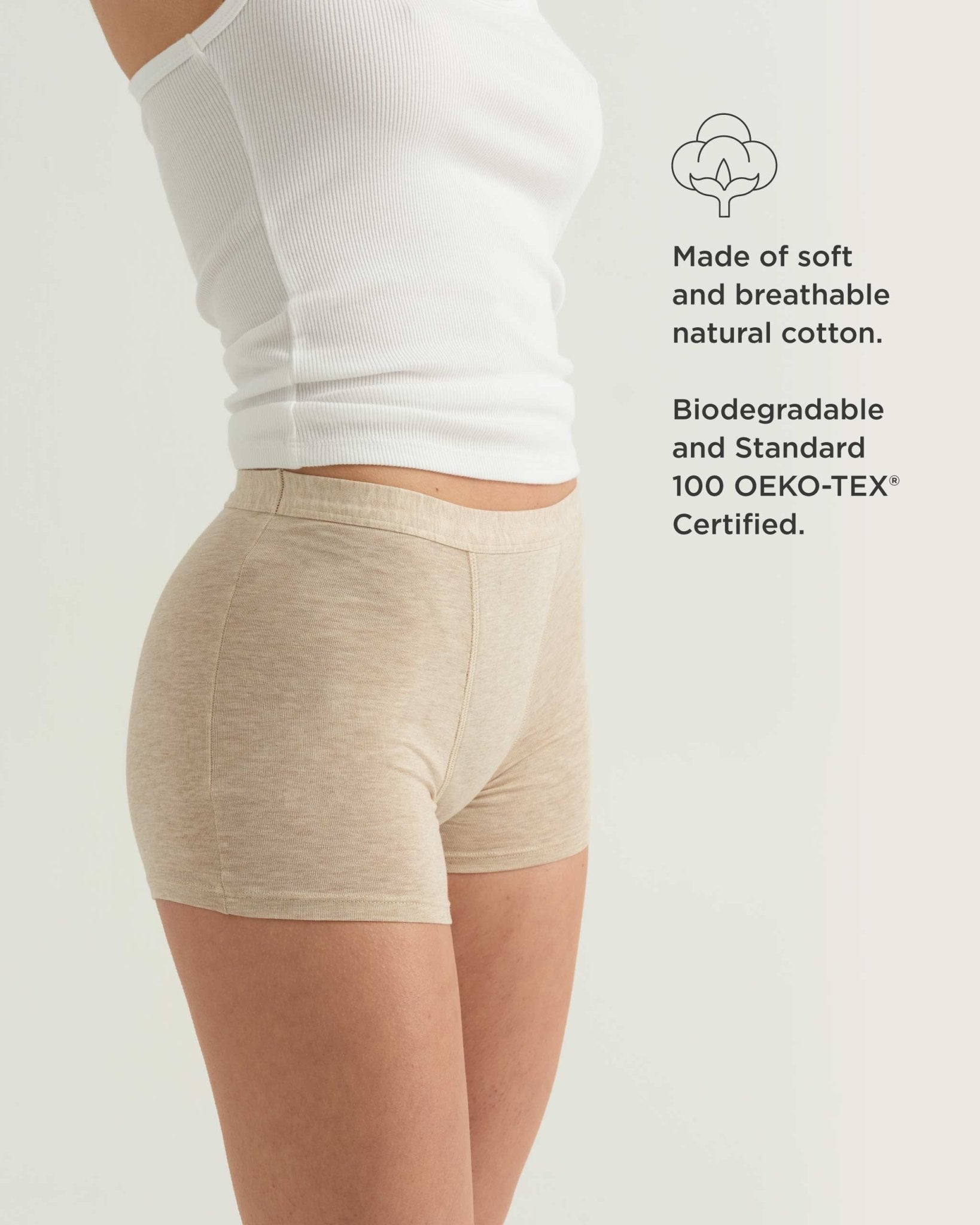 Leakproof Cotton Sleep Short Saalt