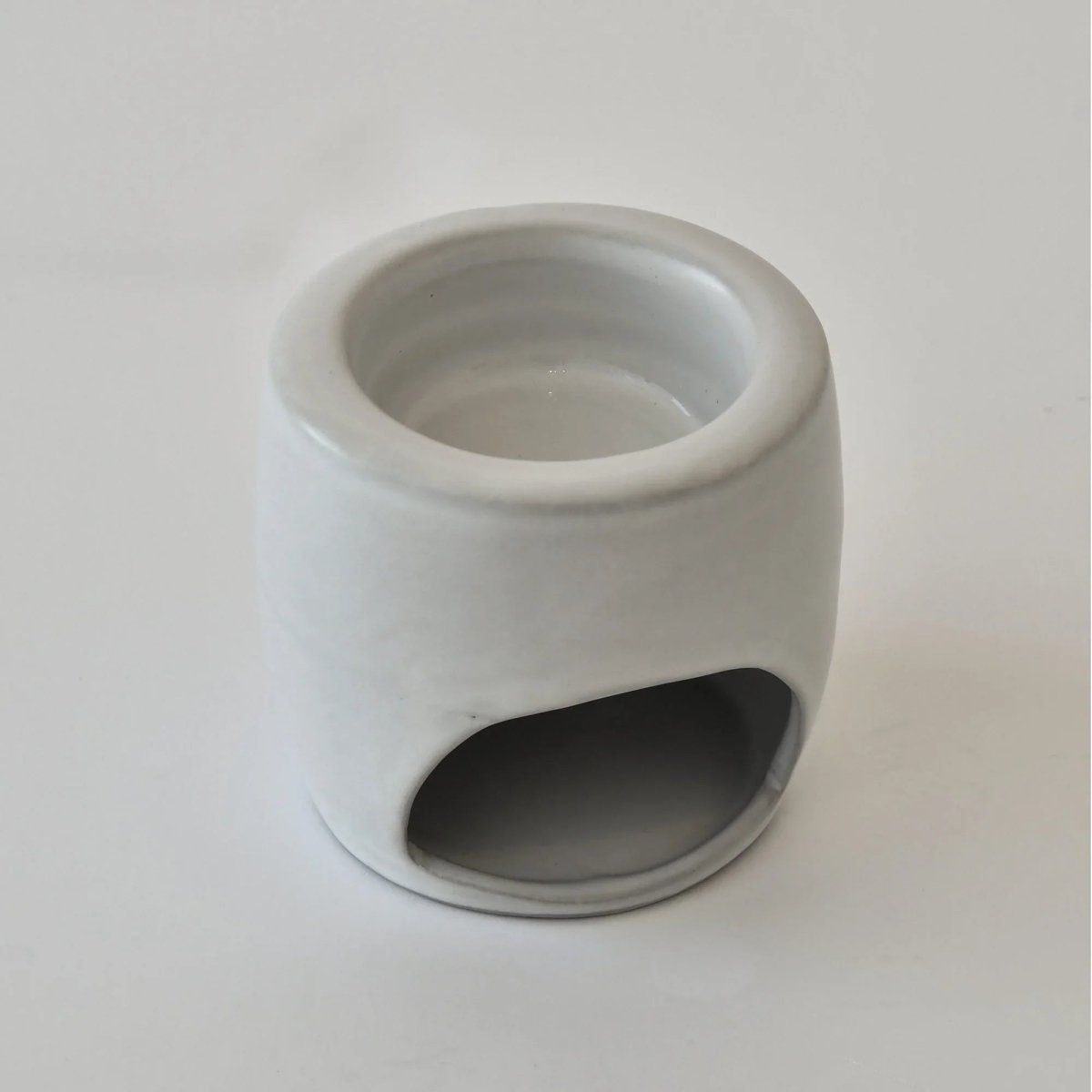 Light Grey Ceramic Aroma Oil & Wax Warmer CEDAR AND MYRRH