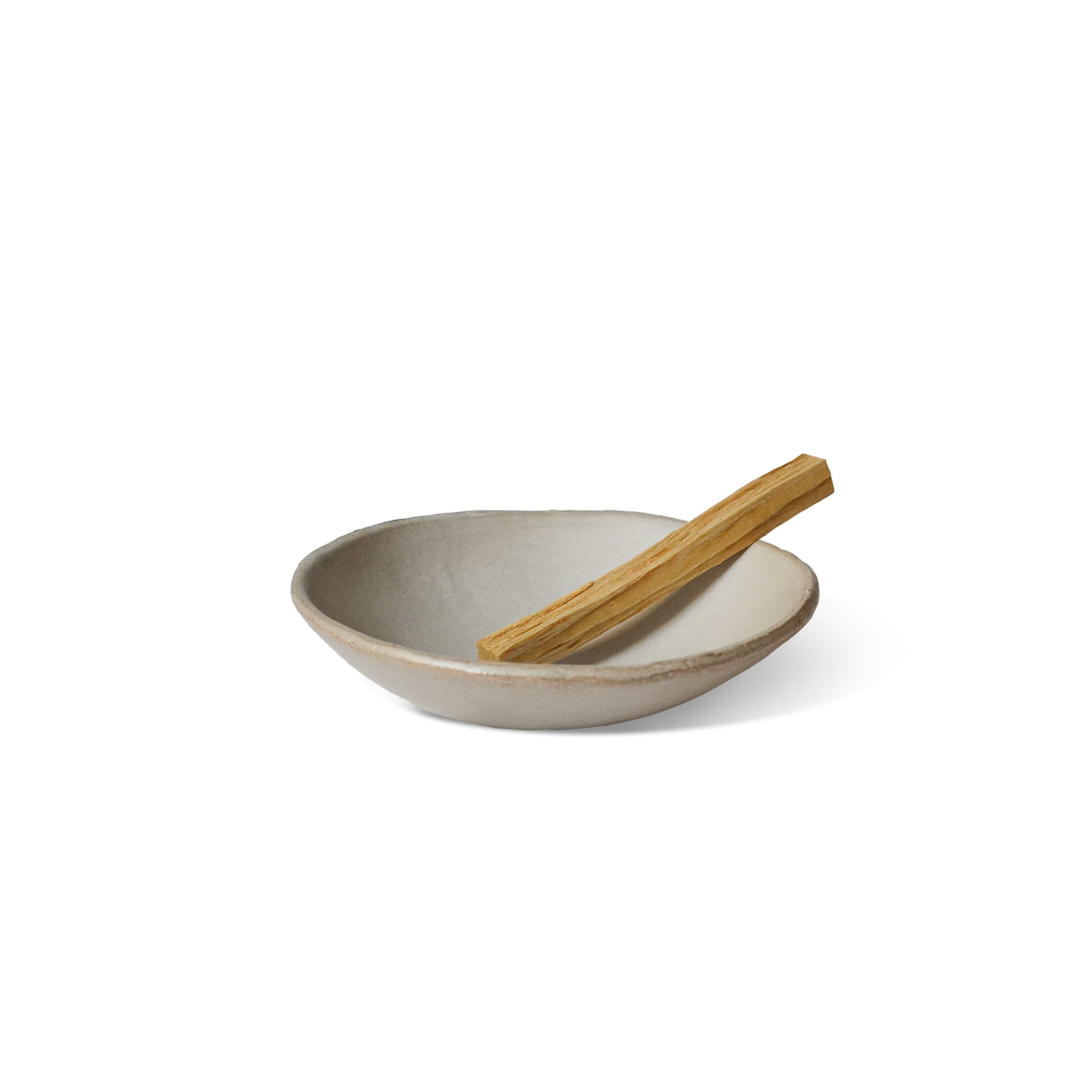 Light Grey Ceramic Incense Bowl CEDAR AND MYRRH