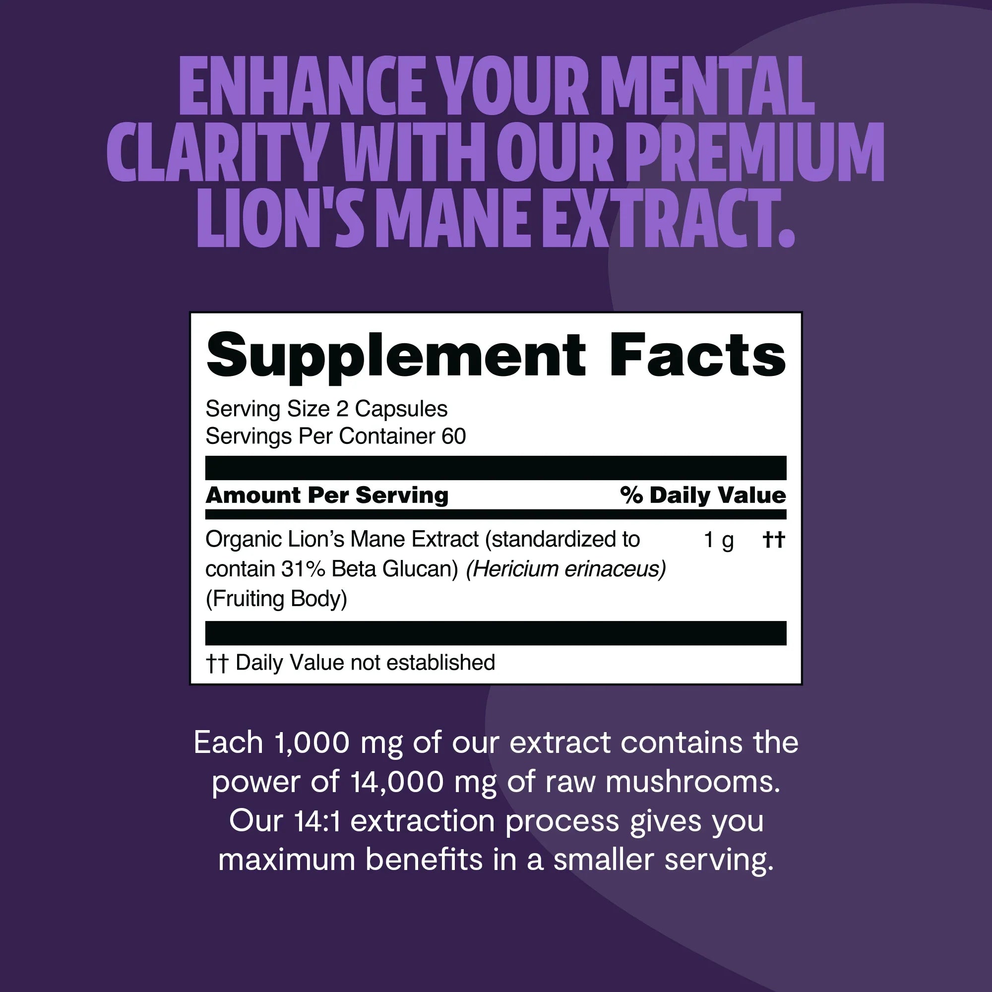 Lion's Mane Mushroom Extract Capsules FreshCap Mushrooms