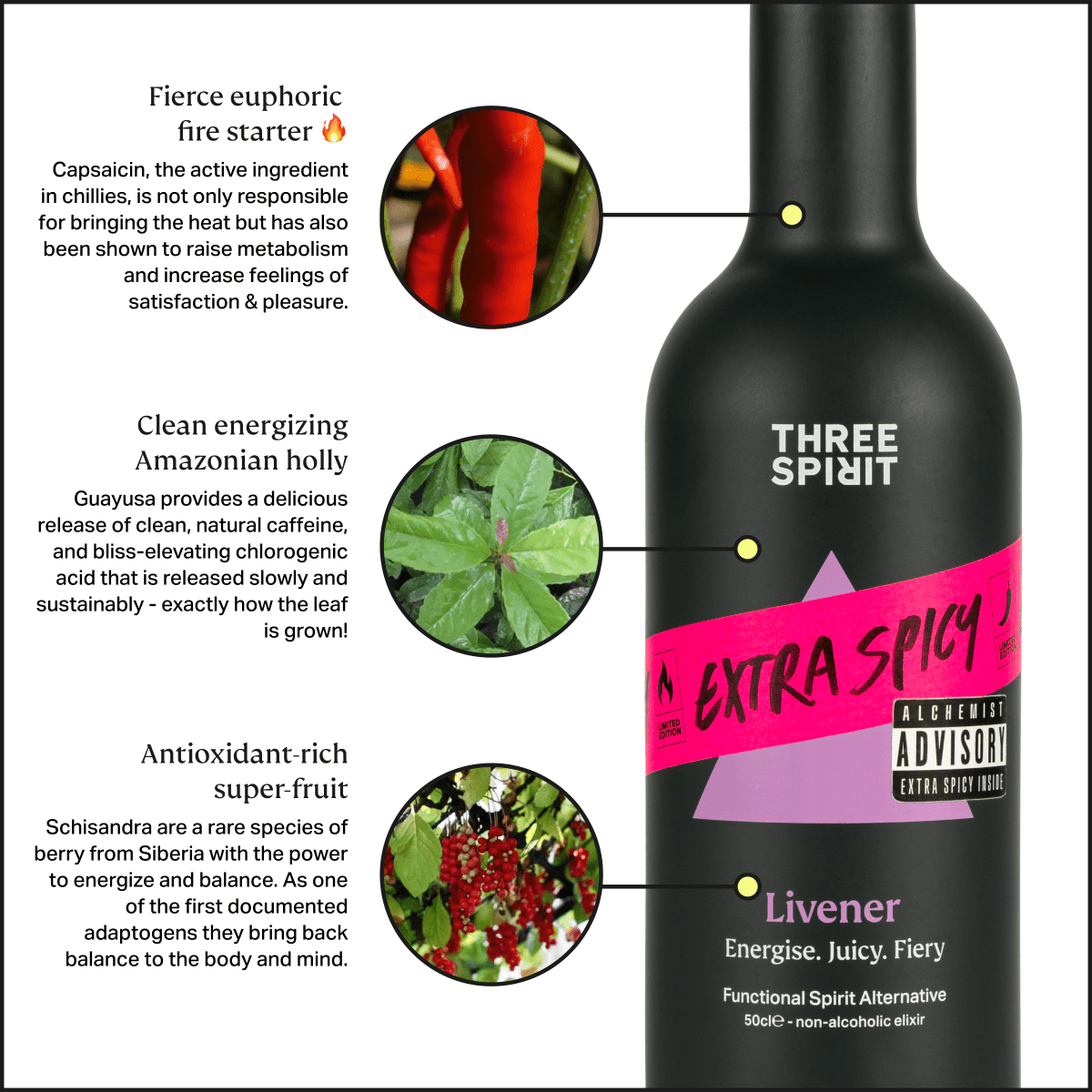 Livener XS • LIMITED EDITION Non - Alcoholic Botanical Elixir Three Spirit US