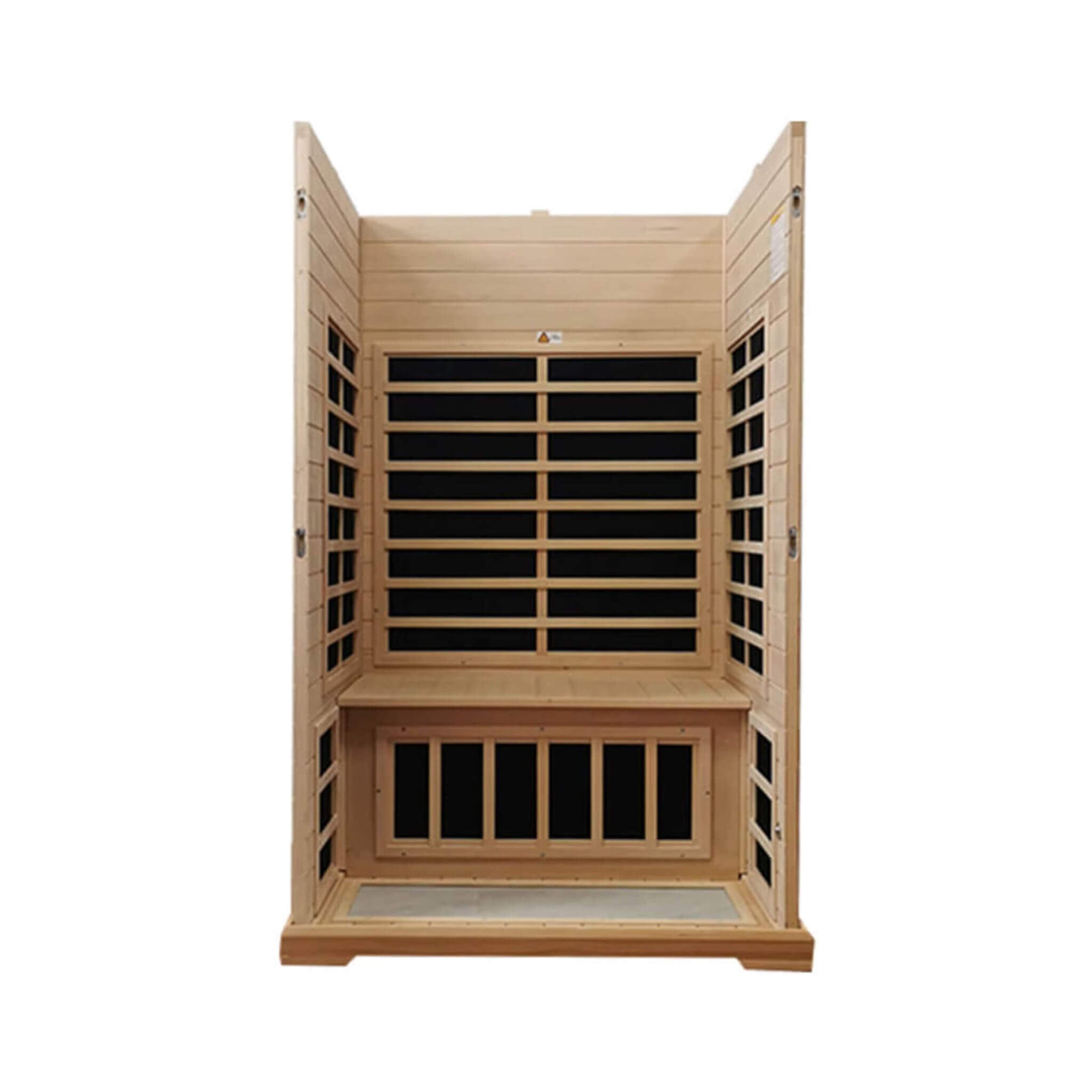 Luxury 2 - Person Hemlock Wood FAR Infrared Sauna Room W/ Glass Door, 1750W (SAK81525) SAKSBY WHOLESALE