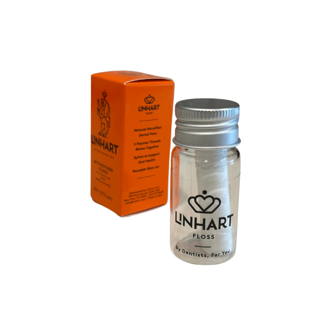 Microfiber Dental Floss in Glass Bottle - 25m - Mint & Xylitol LINHART NYC