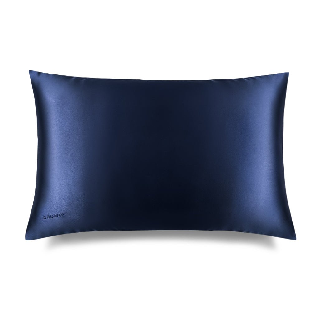 Midnight Blue Silk Pillowcase Drowsy
