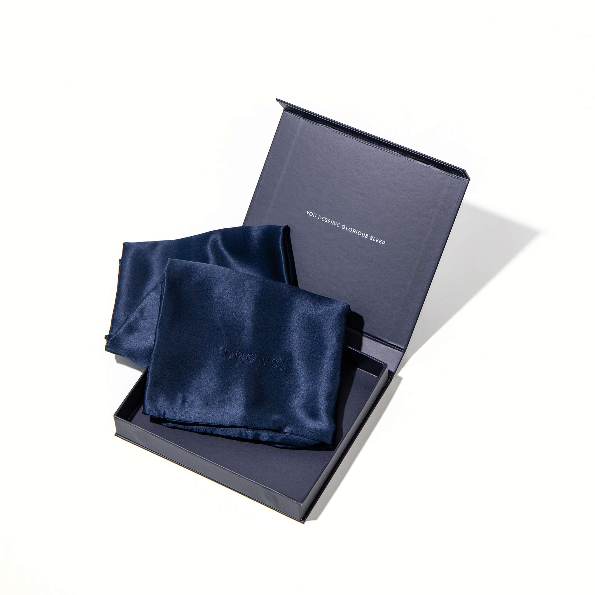 Midnight Blue Silk Pillowcase Drowsy