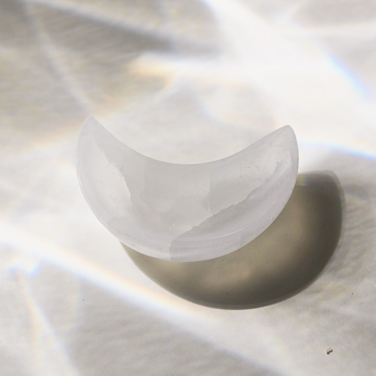 Selenite Moon Bowl