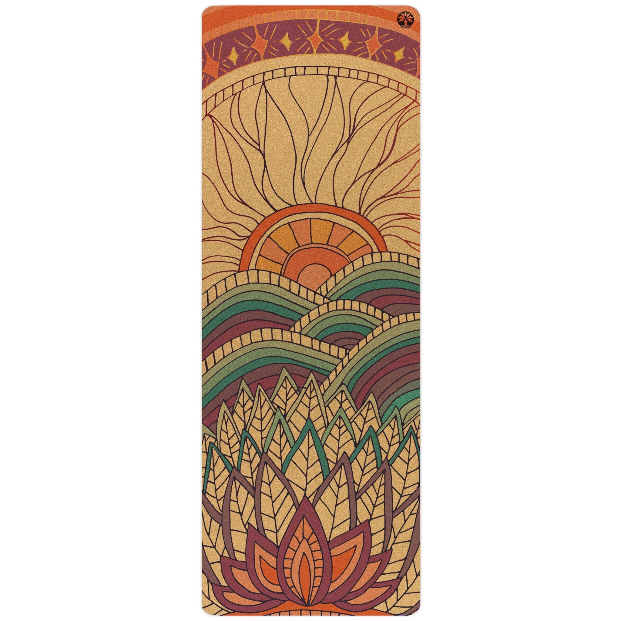 Mountain Magic Aura Cork Yoga Mat Yoloha Yoga