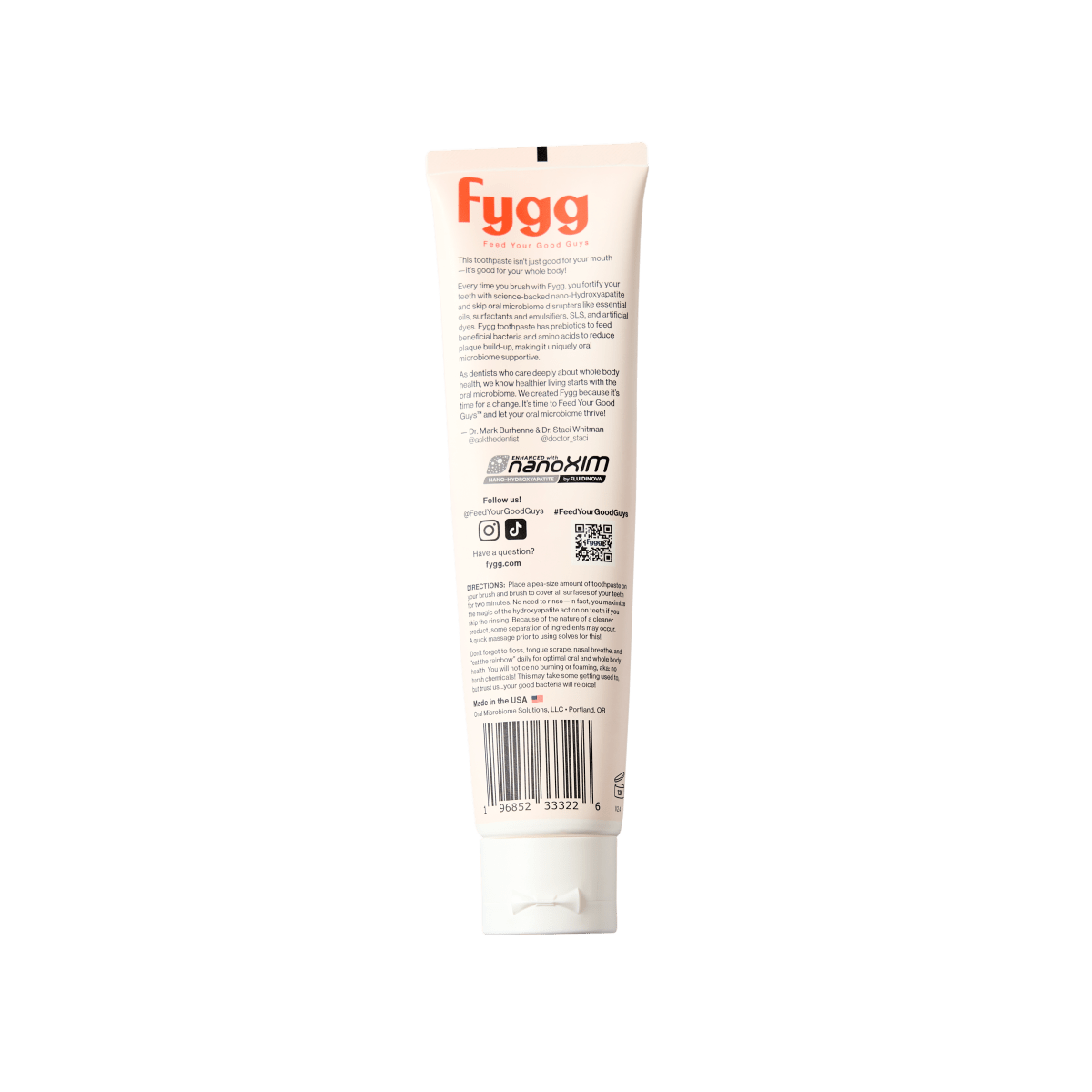 Nano-Hydroxyapatite Toothpaste with Prebiotics | Coconut Cream Fygg