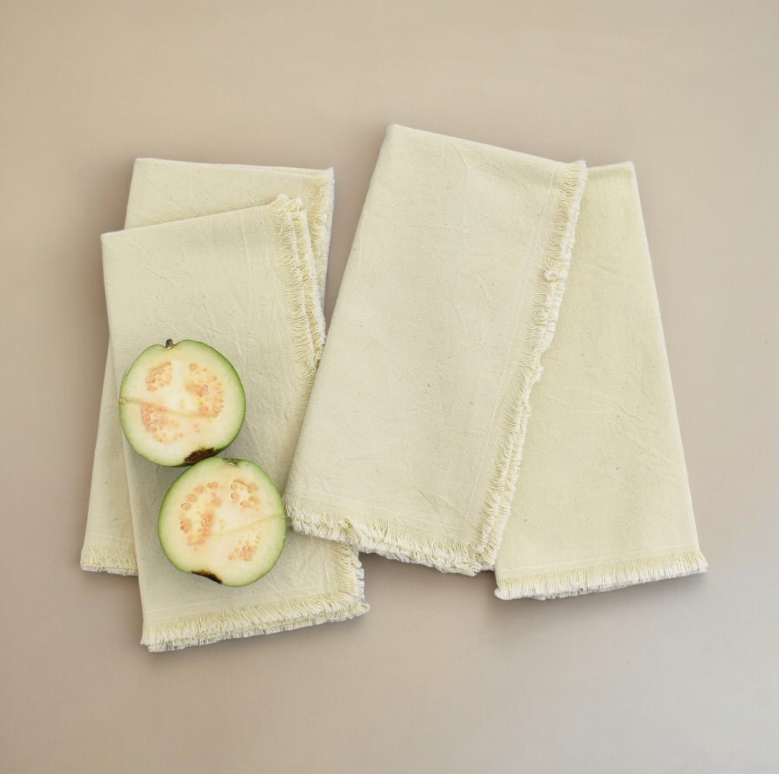 Natural Ivory Napkins (Set of 4) by CECILIADENADIE studio MESO