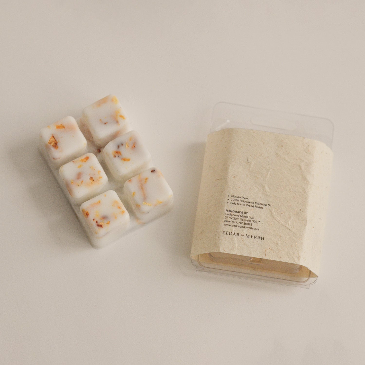 Natural Palo Santo Scented Wax Melts | 6 Cubes CEDAR AND MYRRH