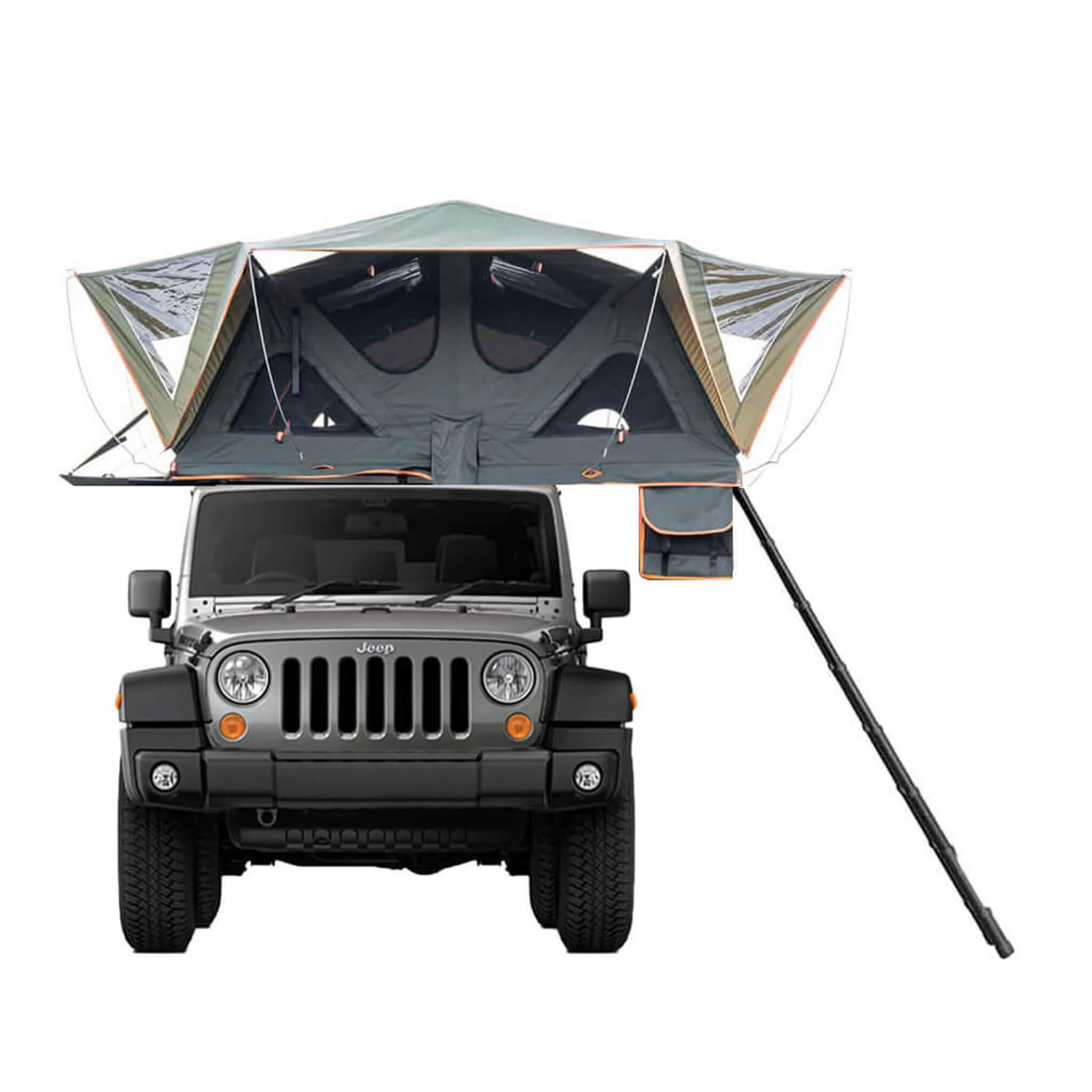 Naturnest Andromeda Green Soft Shell Rooftop Tent With Large Panoramic Skylight & YKK Doors (SAK50612) SAKSBY WHOLESALE