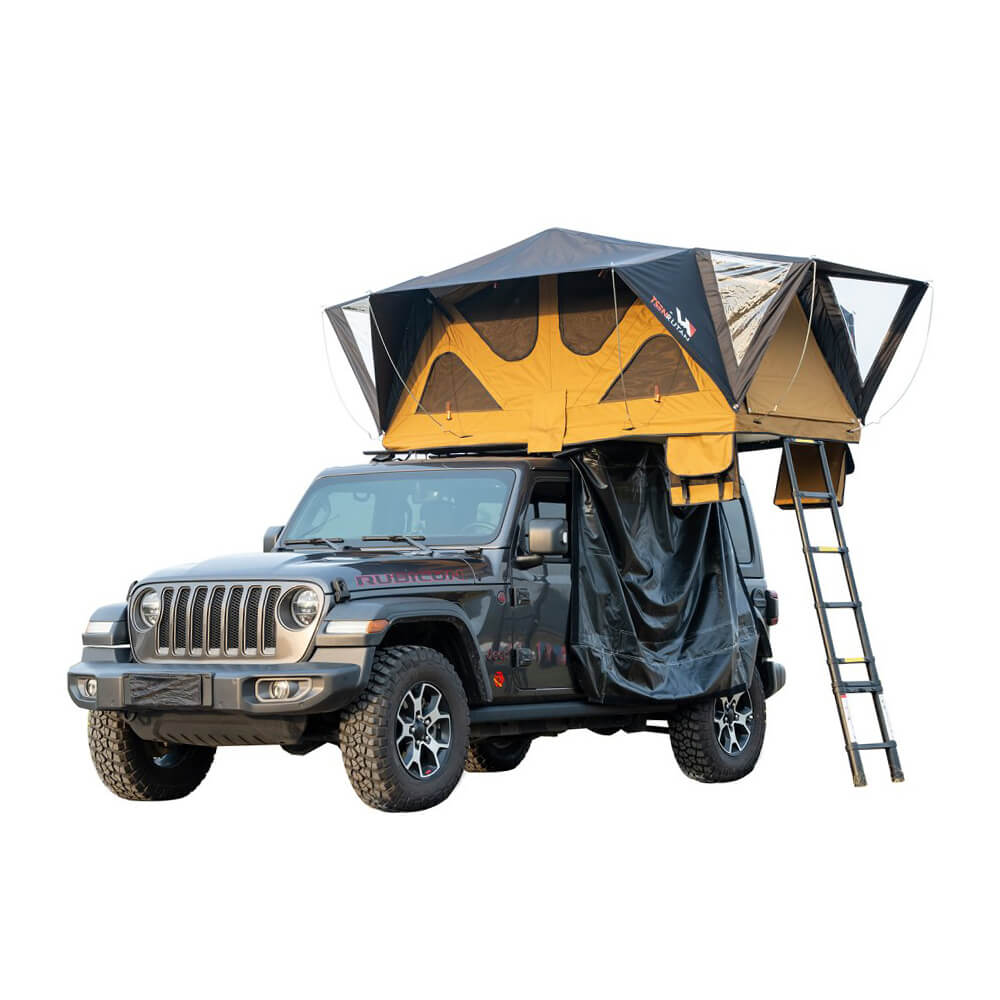 Naturnest Andromeda Khaki Soft Shell Rooftop Tent With Large Panoramic Skylight & YKK Doors (SAK72384) SAKSBY WHOLESALE