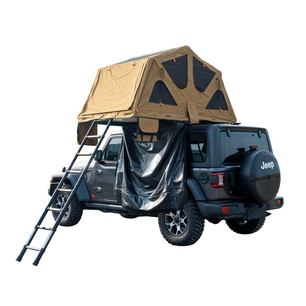 Naturnest Andromeda Khaki Soft Shell Rooftop Tent With Large Panoramic Skylight & YKK Doors (SAK72384) SAKSBY WHOLESALE